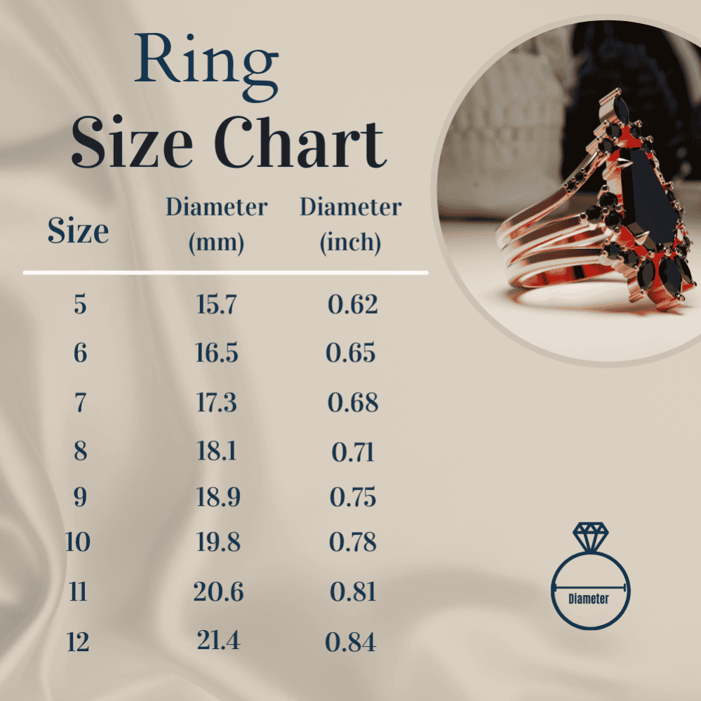トワイライトミストレス - ブラックエシカルダイヤモンドのゴシックエレガンスリング