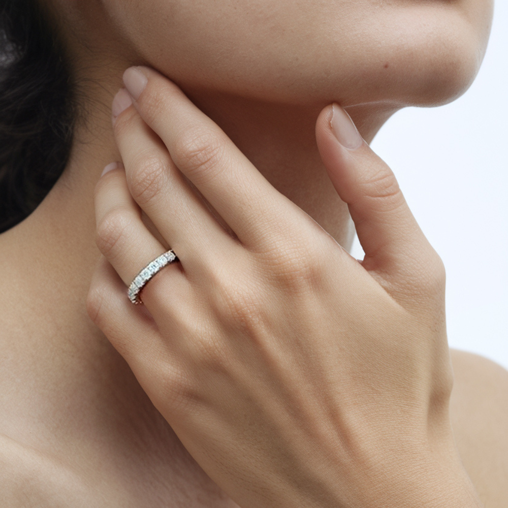 2.1CT モアサナイト エタニティリング