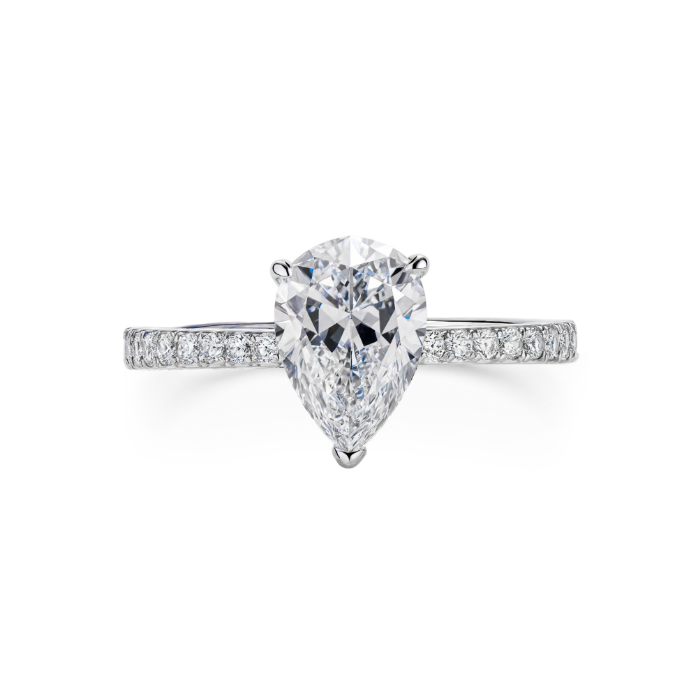 2CT 梨形モアッサナイト エタニティリング