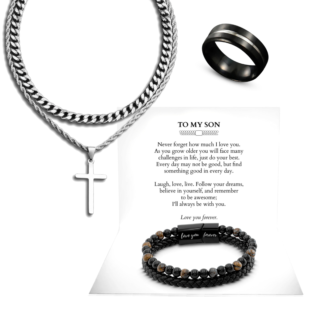 「息子へ『永遠に愛してる』ジュエリーセット」