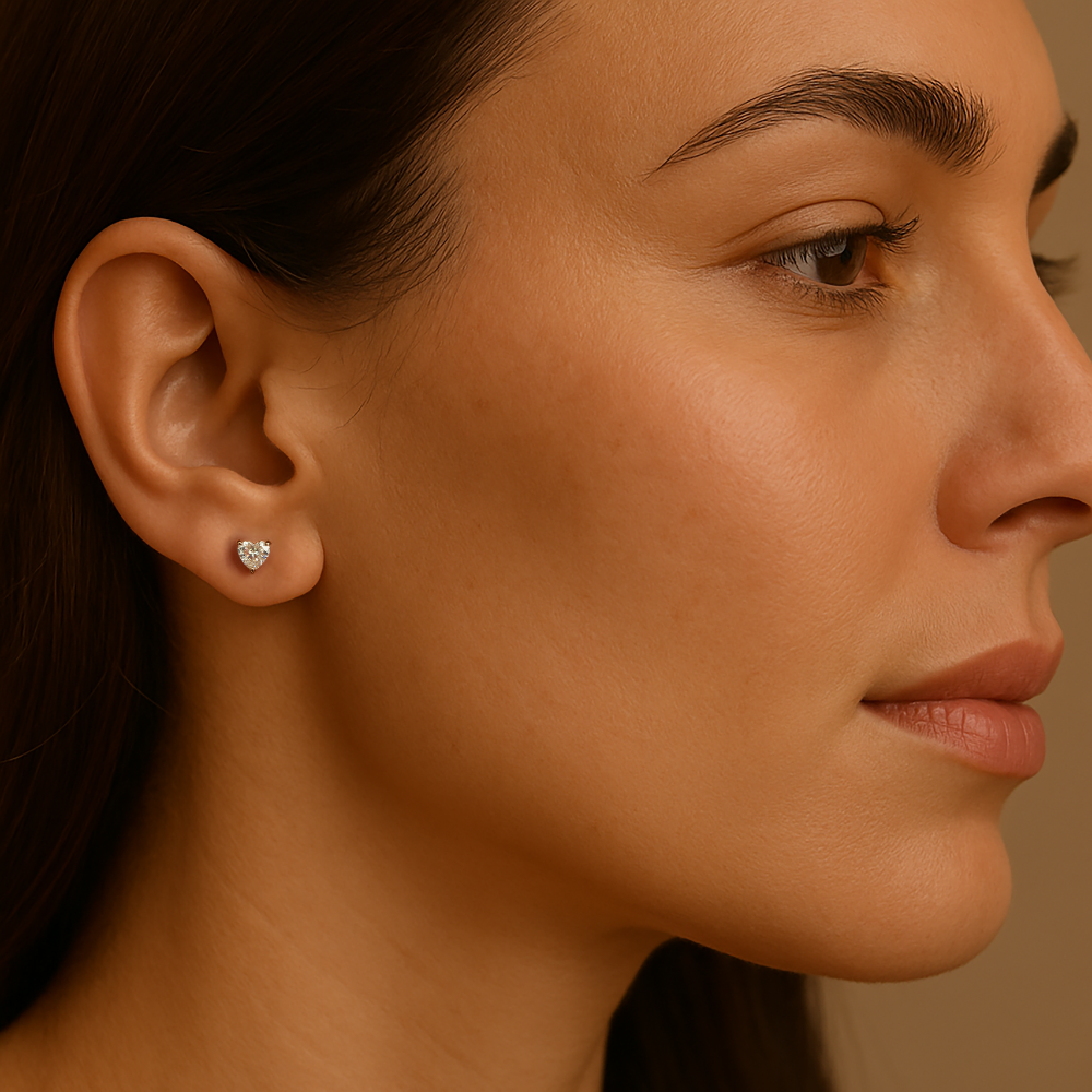 <p>ハート型ダイヤモンドイヤリング</p>