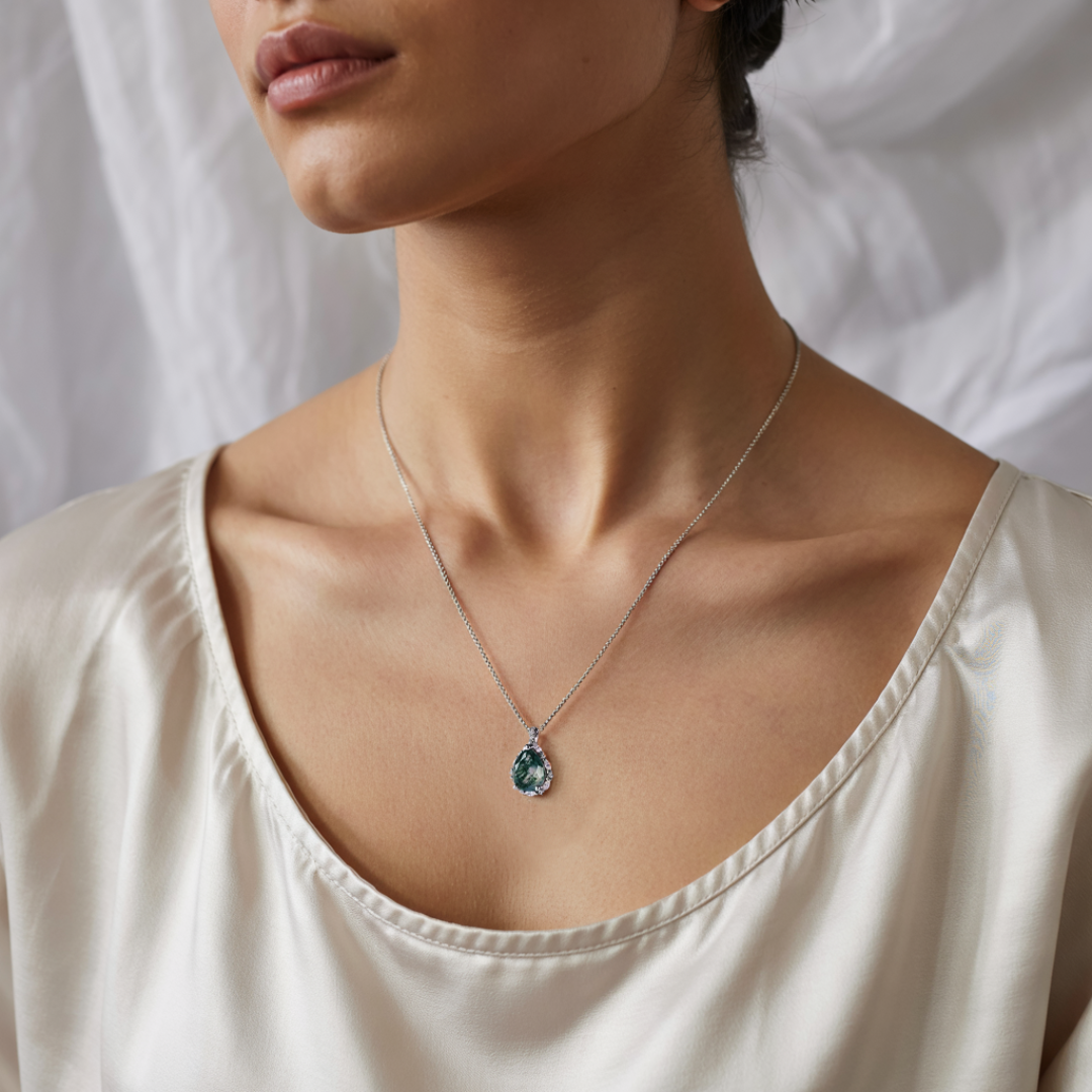 モスアゲート 夢幻の森 ジュエリーセット