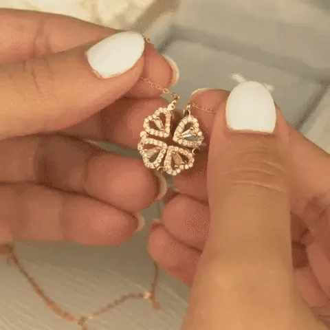 The 'Everlasting Hearts' Clover Necklace