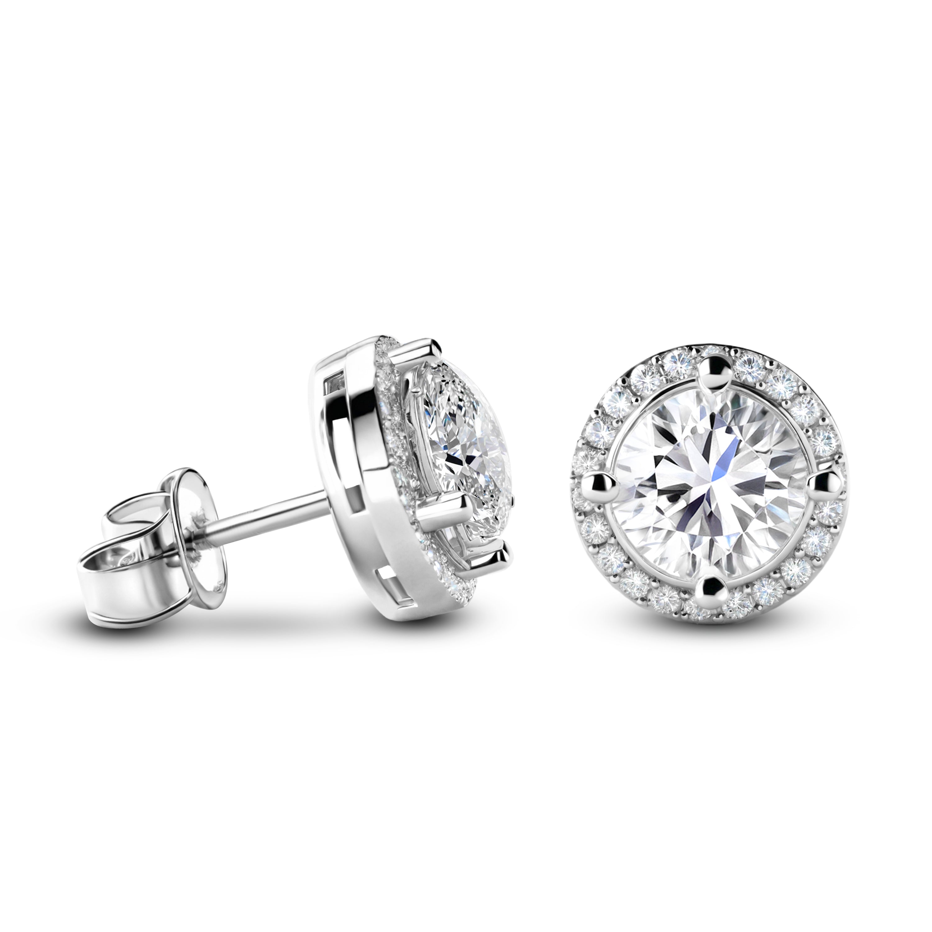 エレノア ヘイロー モアッサナイト ピアス