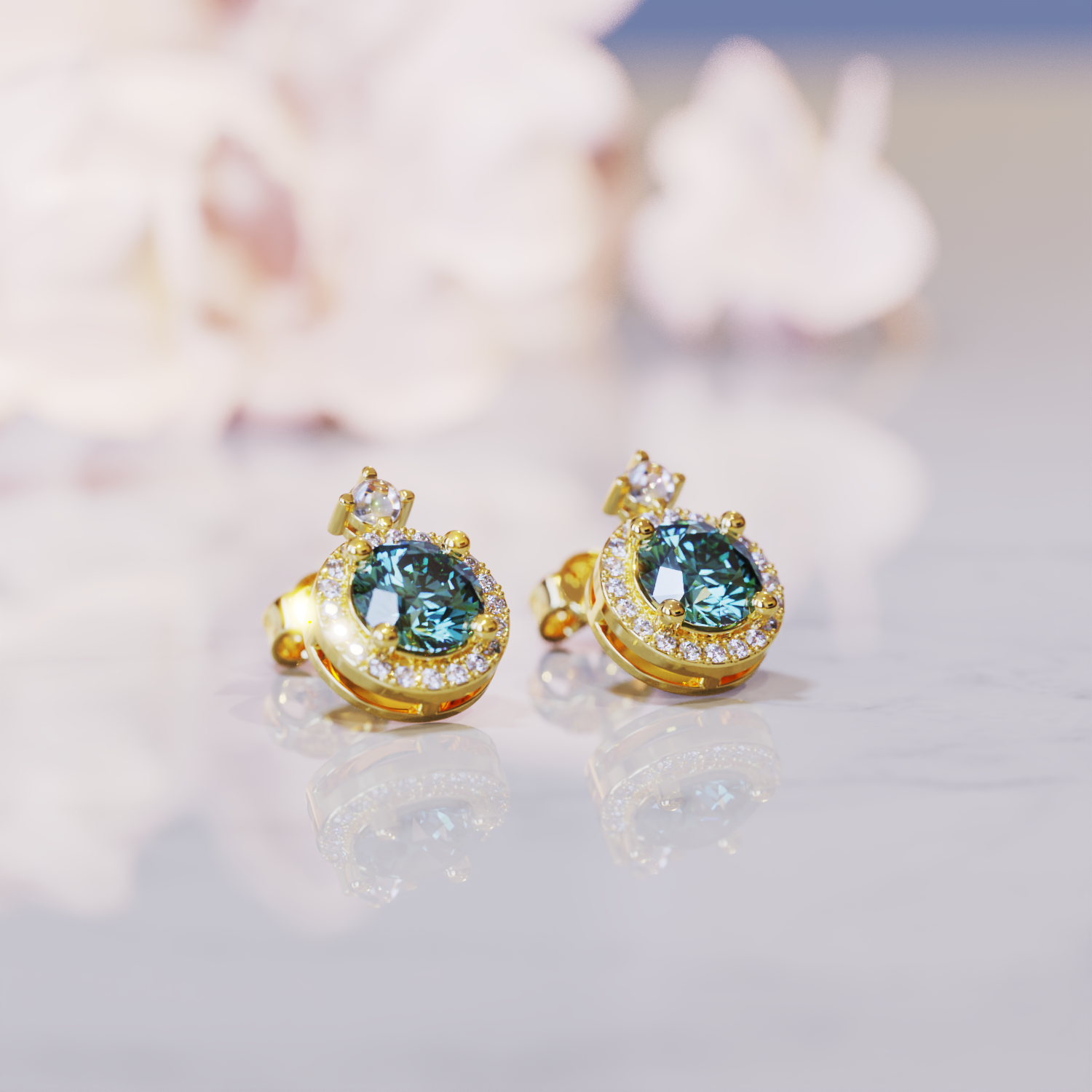 禅アレキサンドライトイヤリング