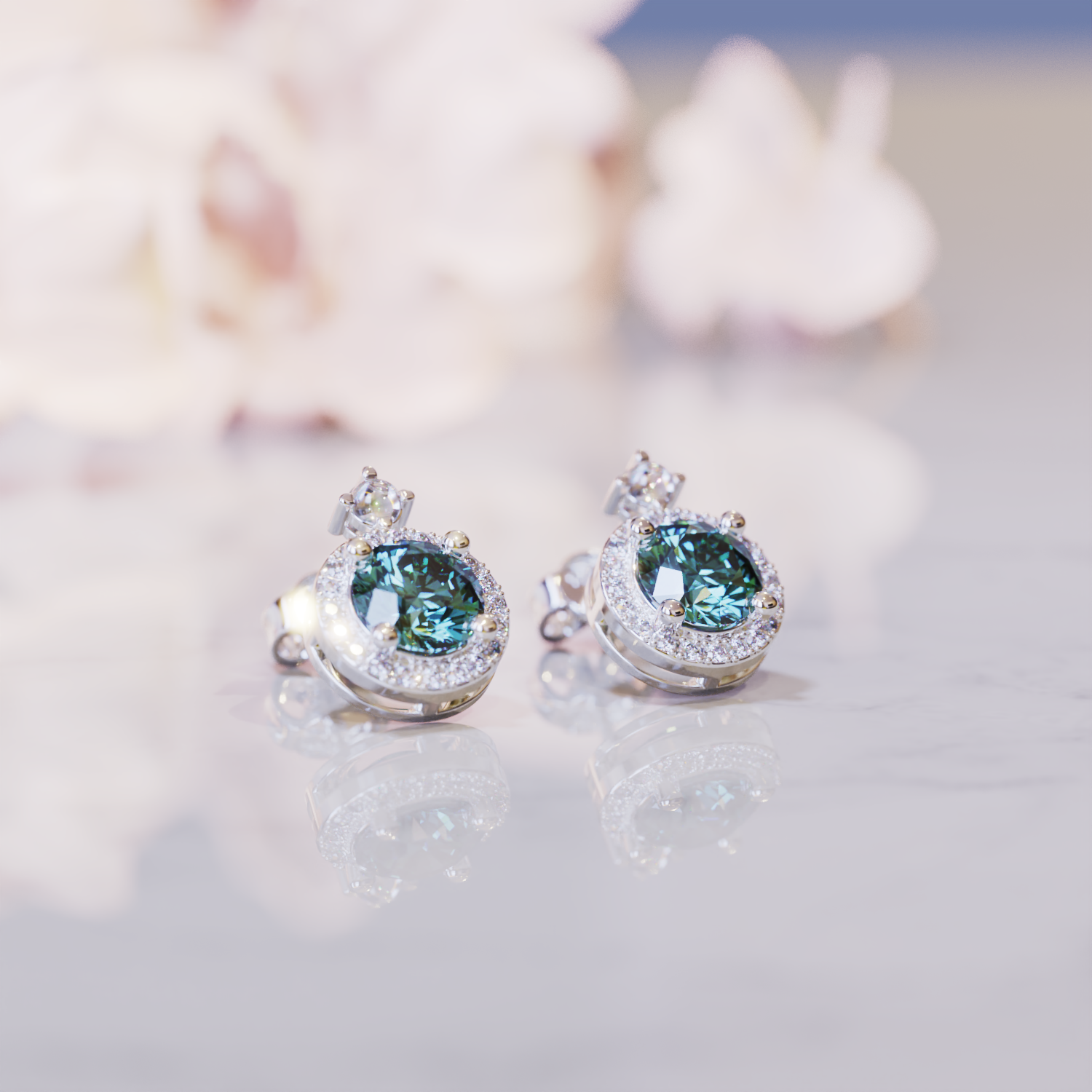 禅アレキサンドライトイヤリング