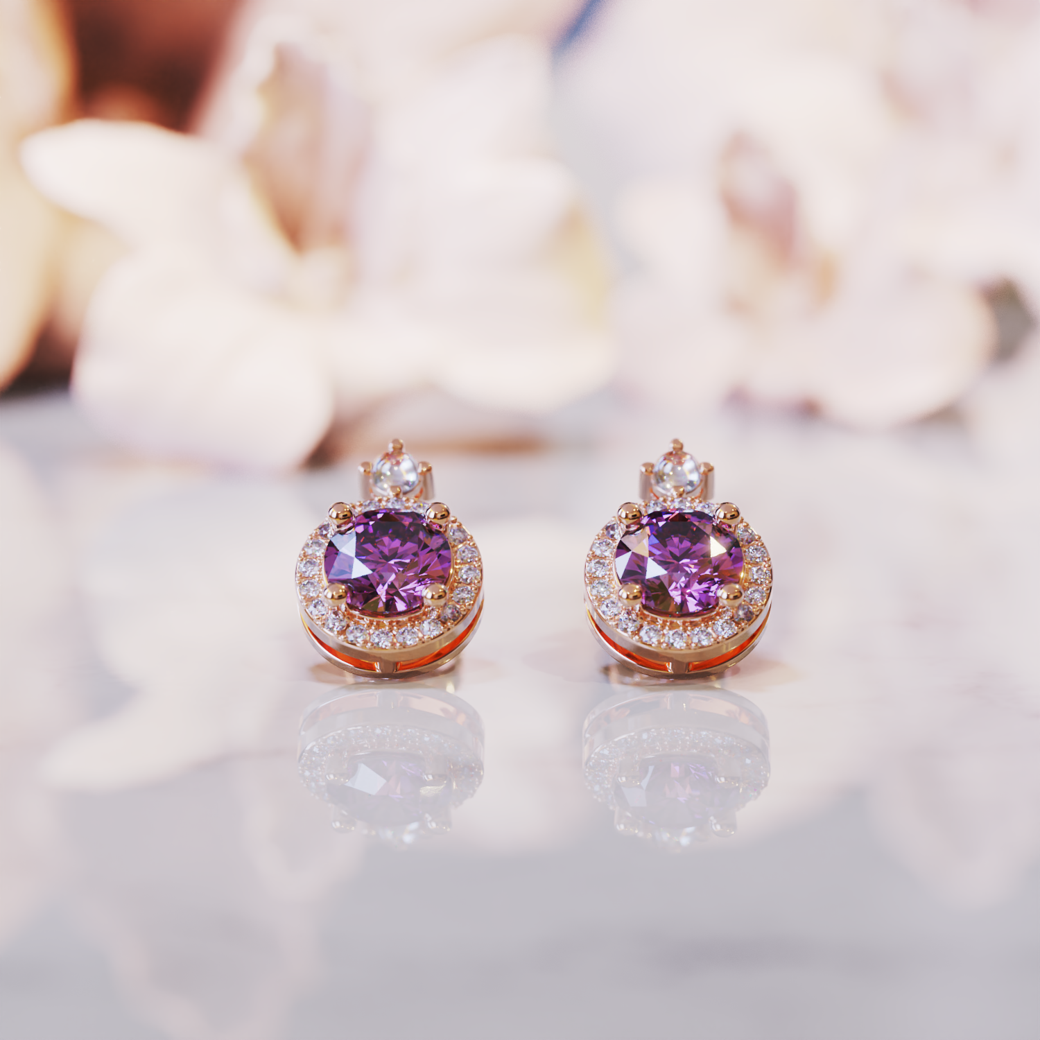 禅アレキサンドライトイヤリング