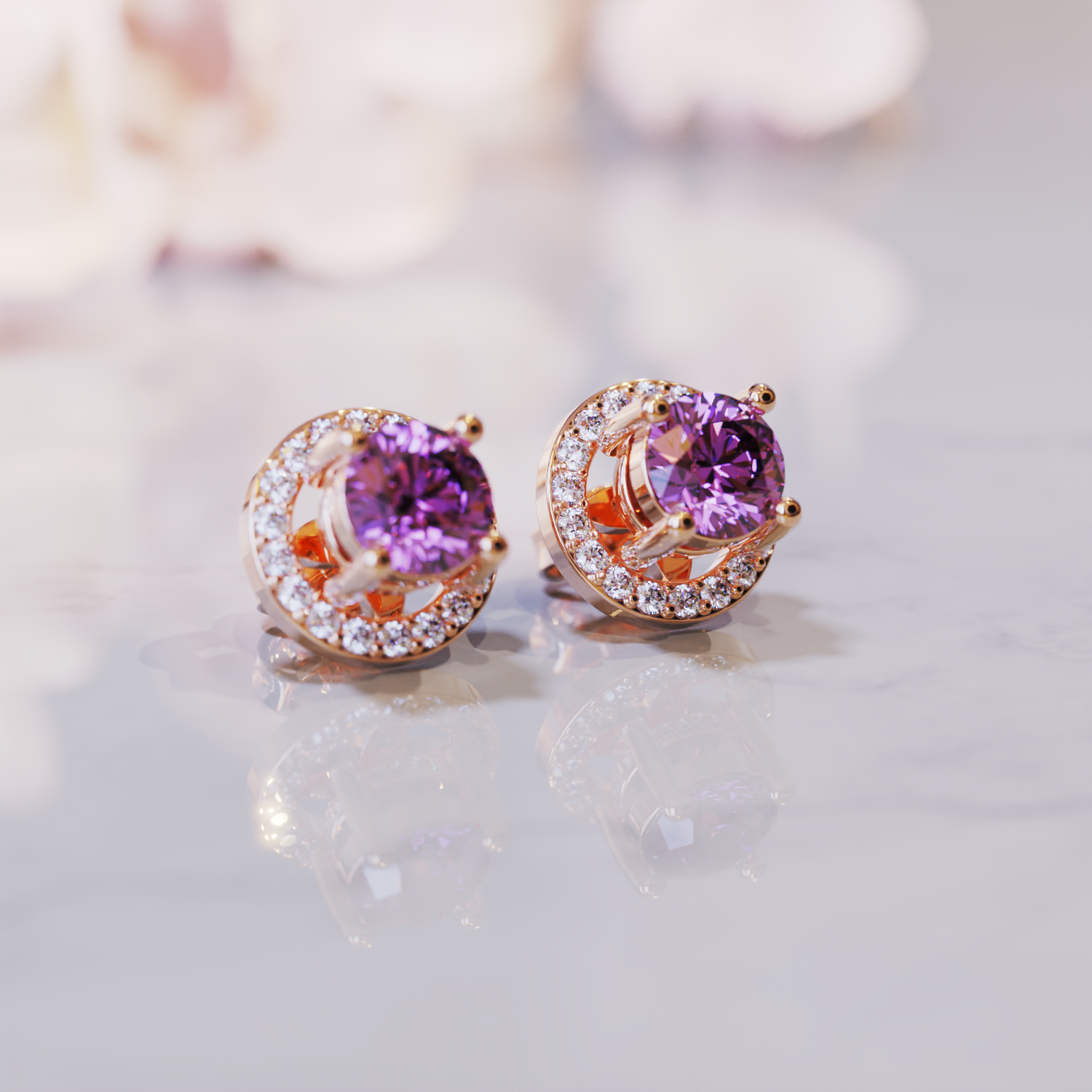 Les Boucles d'Oreilles Kelly Alexandrite