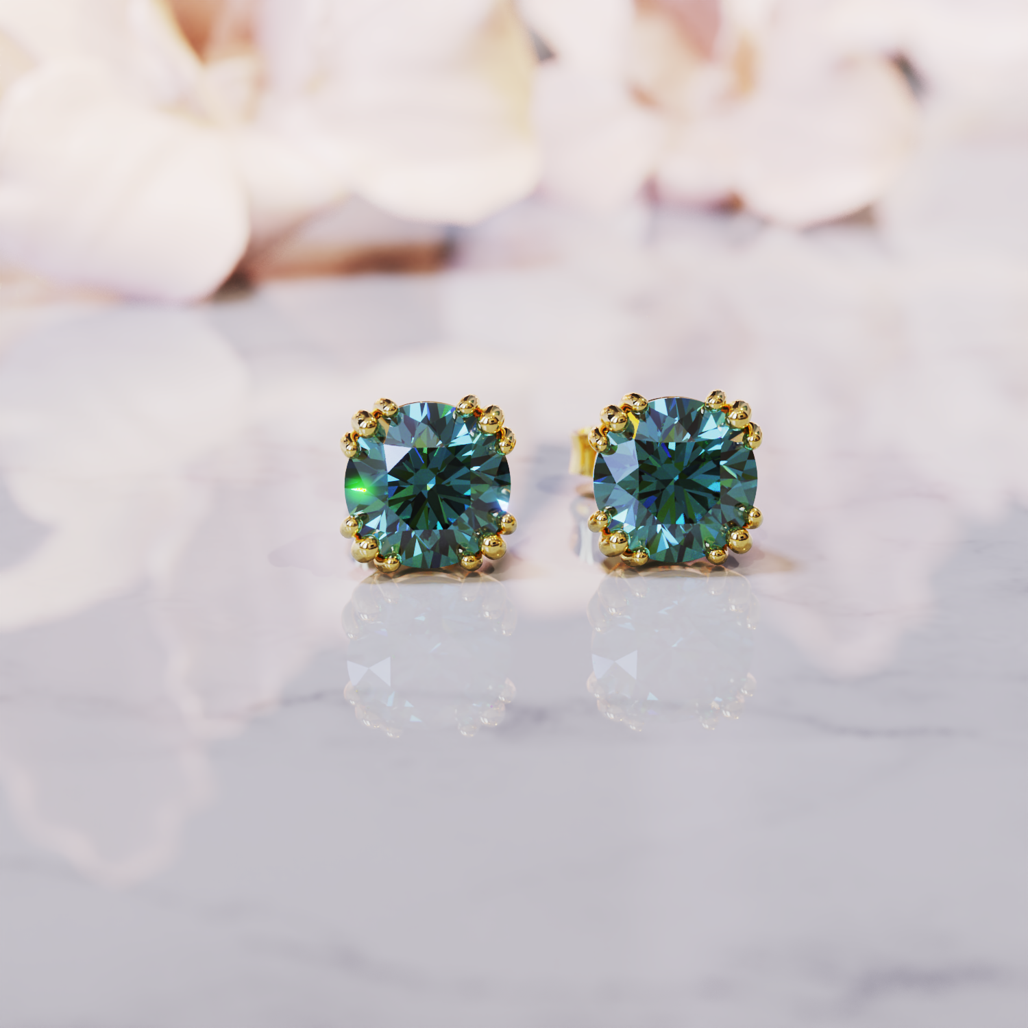 ダフネアレキサンドライトイヤリング