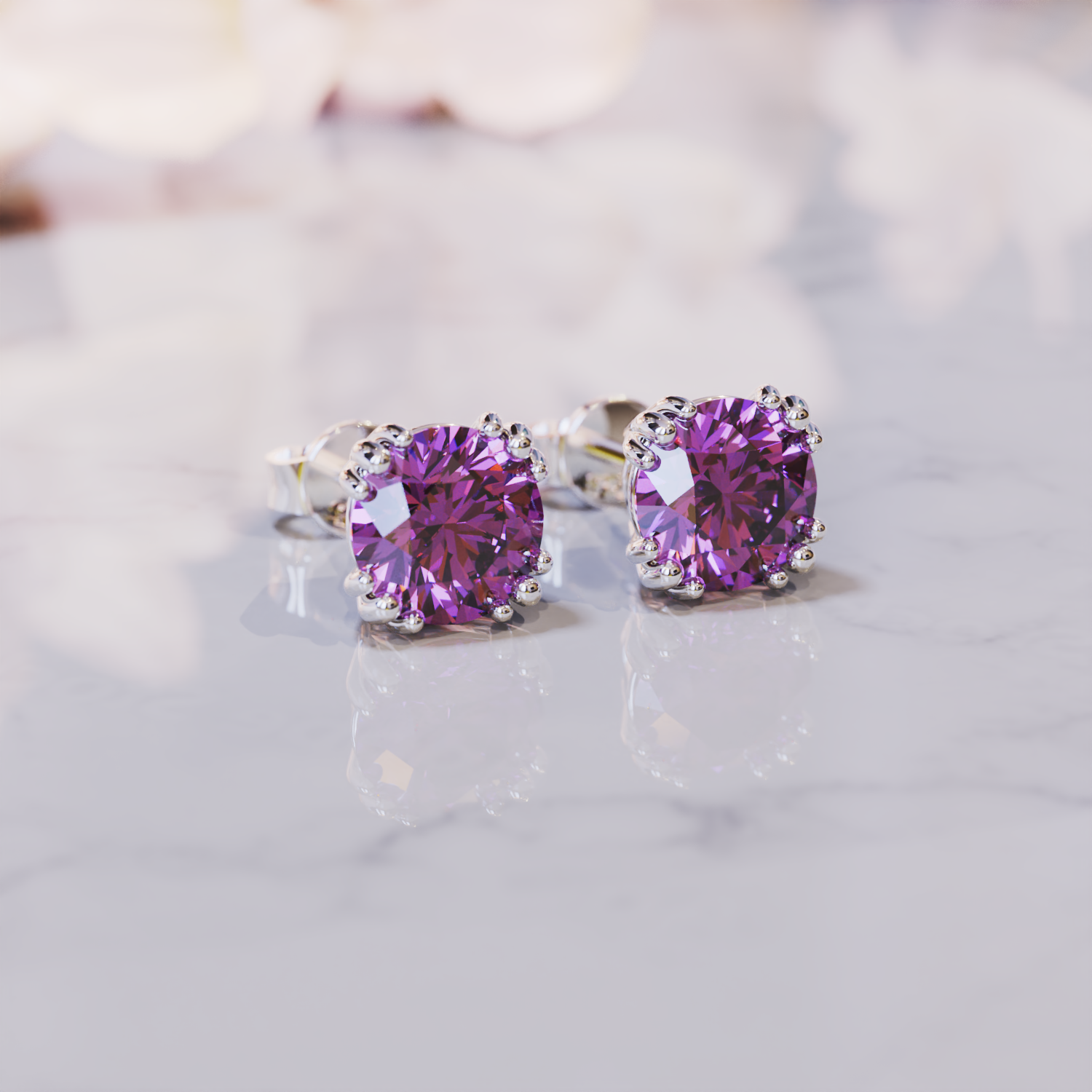 ダフネアレキサンドライトイヤリング