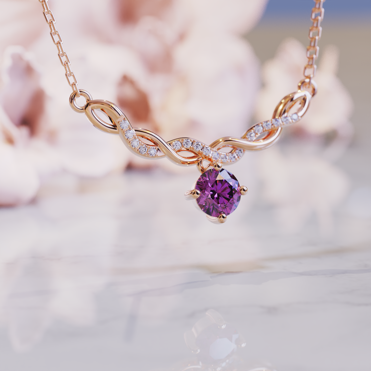 ジェニファー アレキサンドライト ネックレス