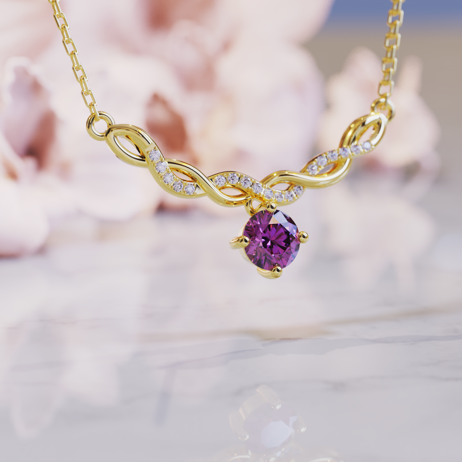 ジェニファー アレキサンドライト ネックレス