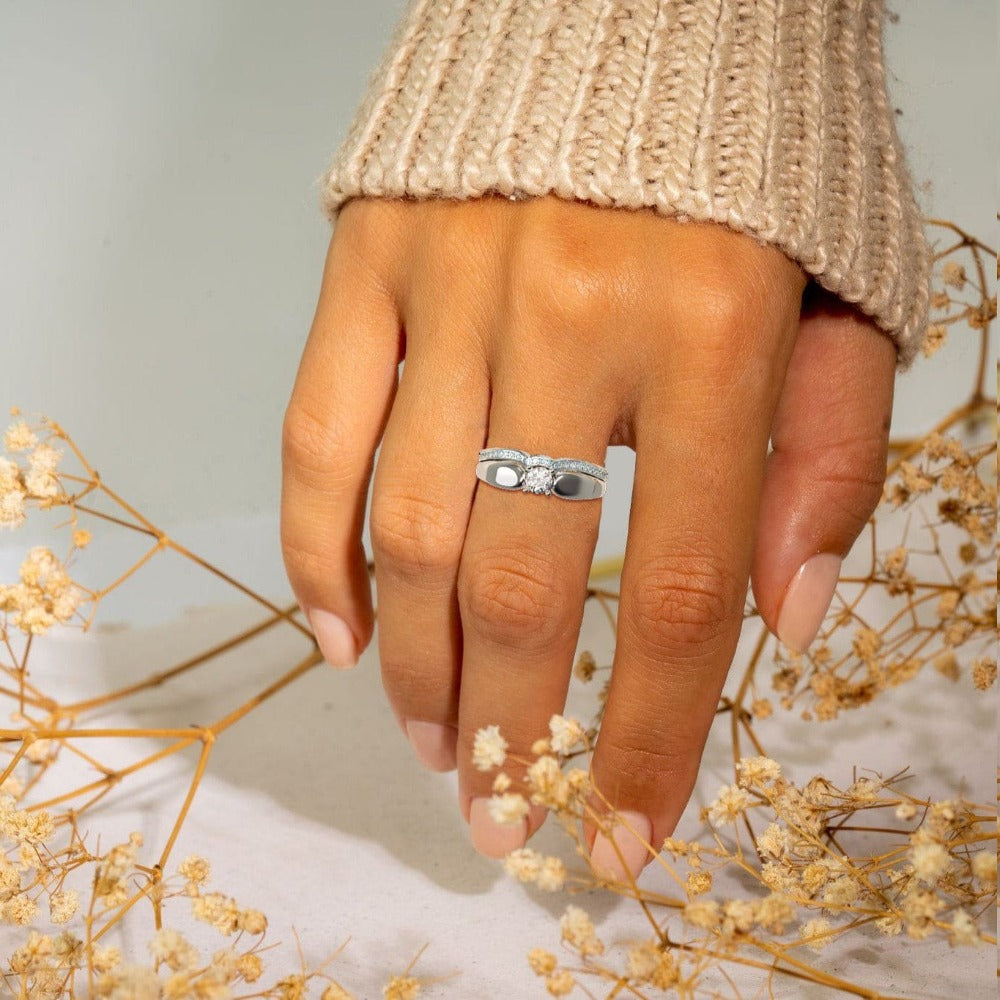 リーガルラディアンス:ティアラ2ピースリング - S925スターリングシルバー