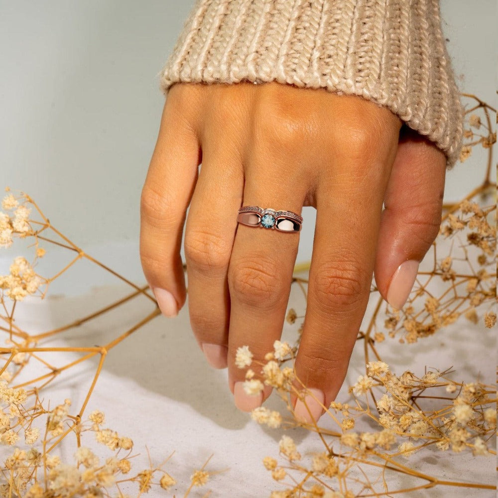 リーガルラディアンス:ティアラ 2ピースリング - 18Kローズゴールド ヴェルメイユ