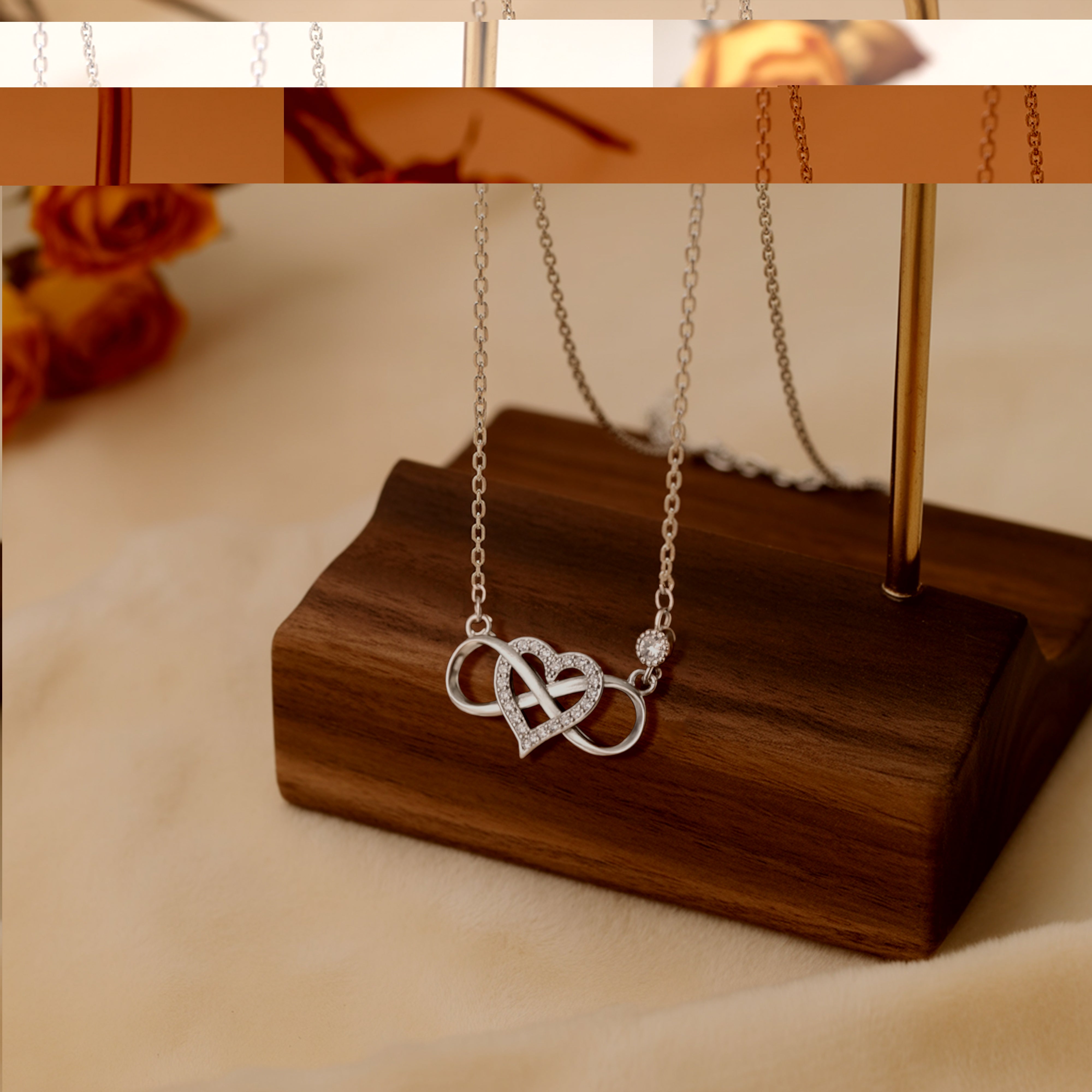 Collier Cœur Infini Diamant Éternel