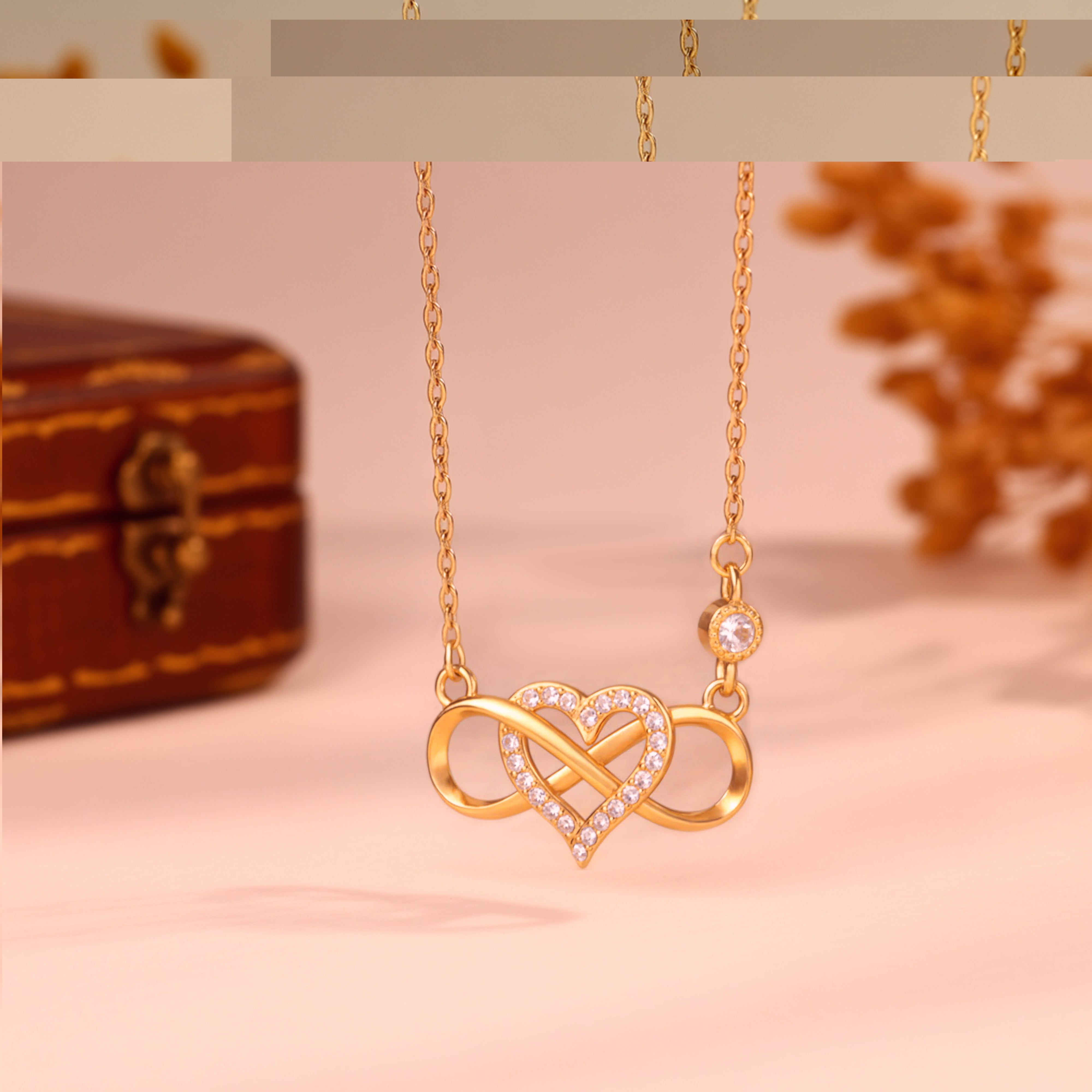 Collier Cœur Infini Diamant Éternel