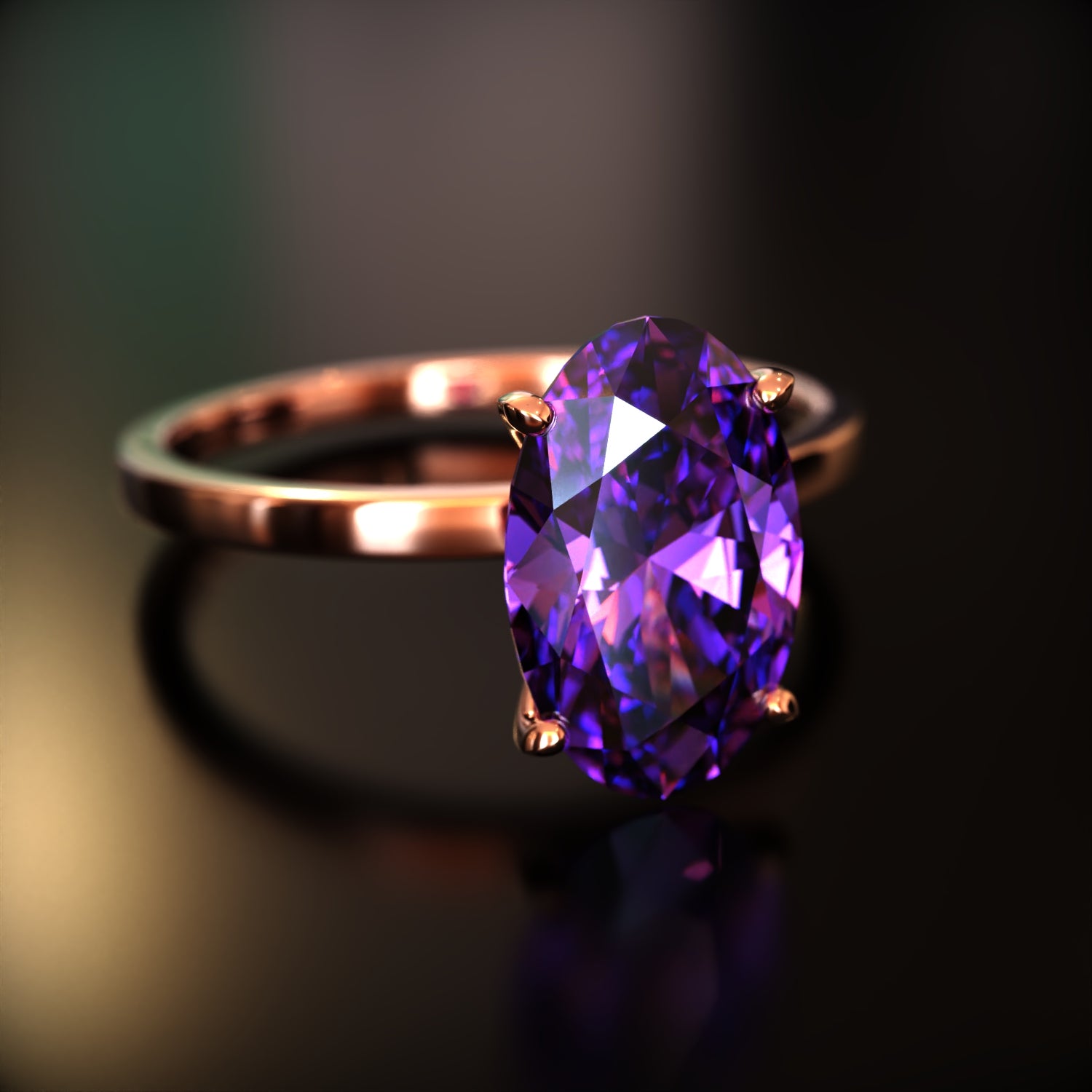 La Elena - Bague Moissanite Ovale Personnalisée
