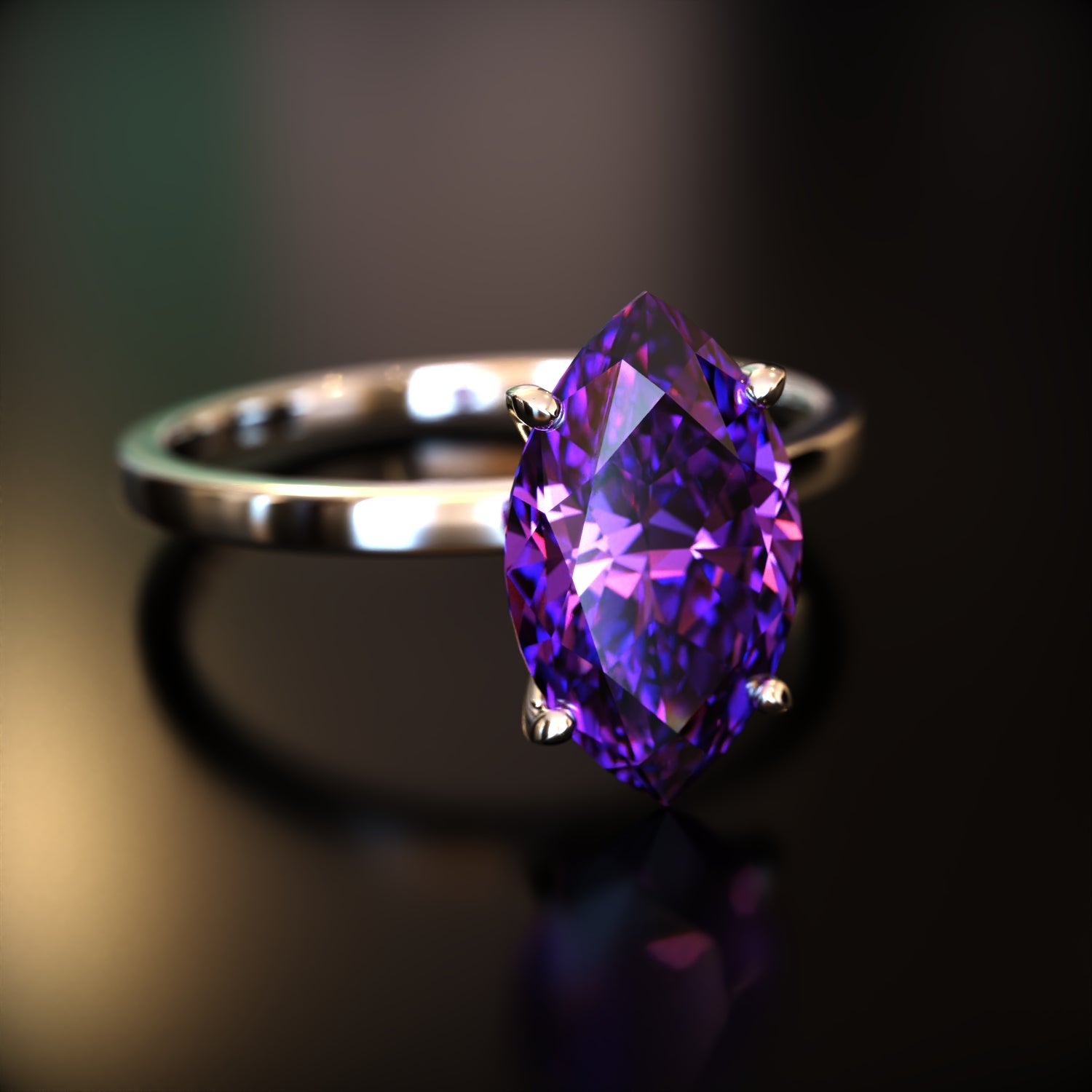 ザ・ソフィア - カスタムマーキスカット モアッサナイトリング