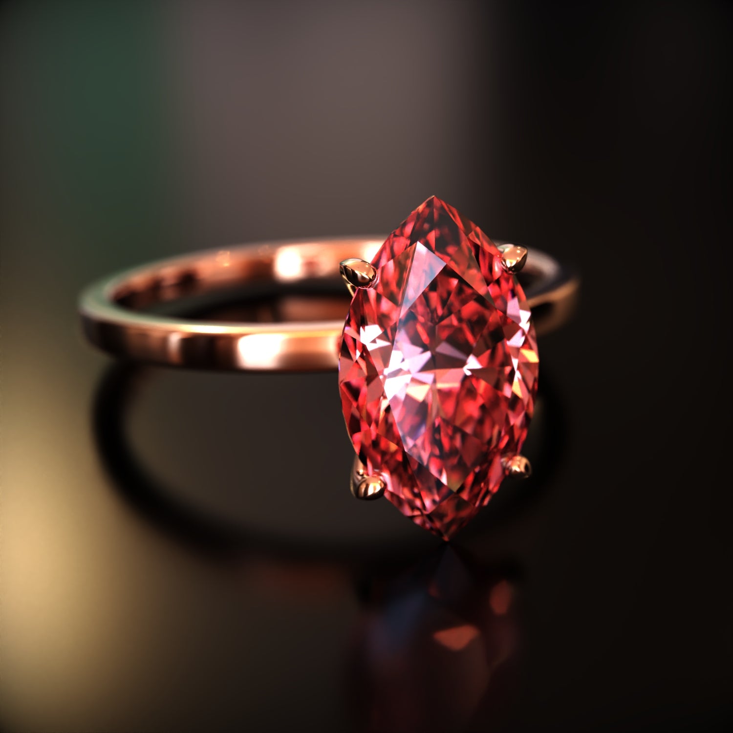 ザ・ソフィア - カスタムマーキスカット モアッサナイトリング