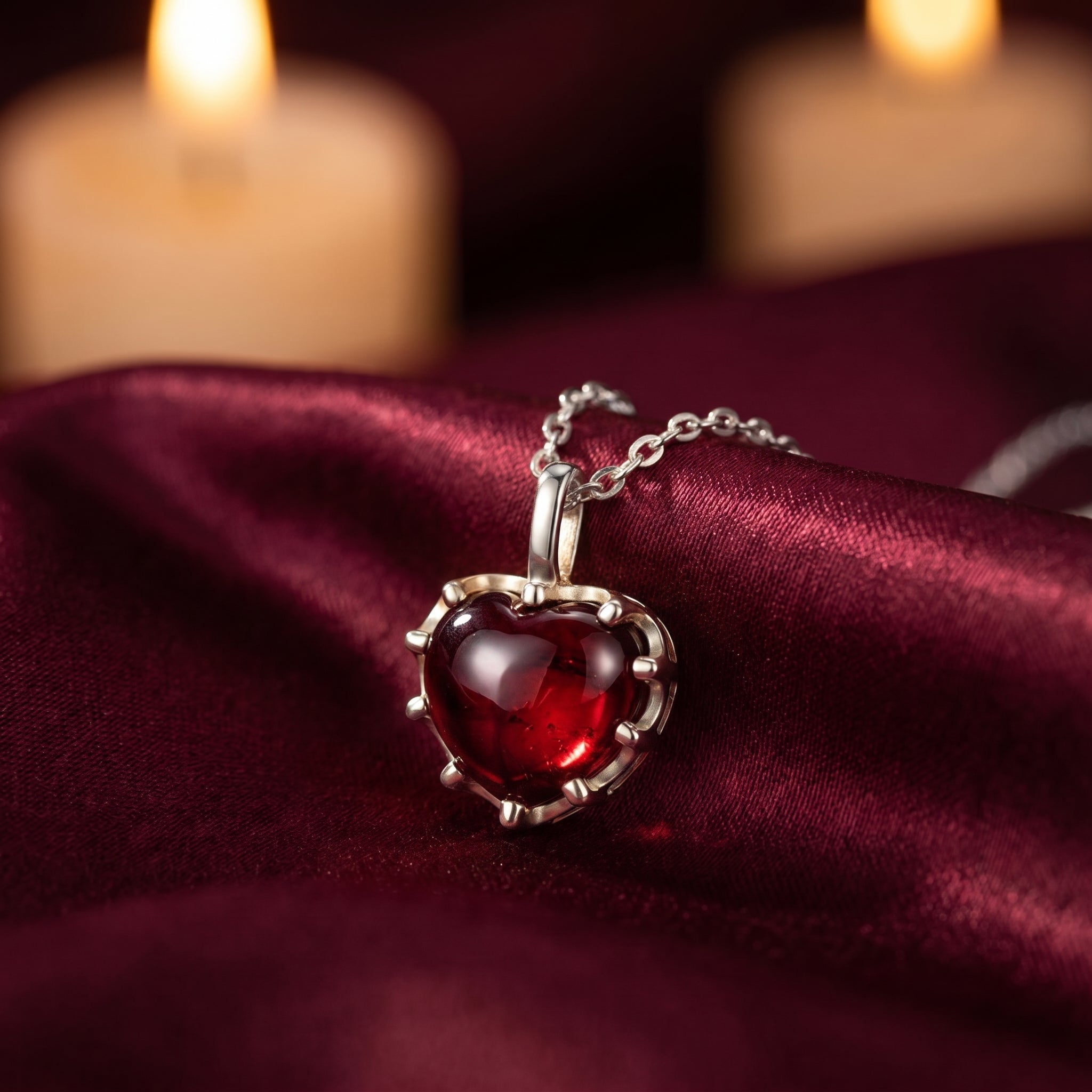 the-altheia-heart-necklace in silver finish