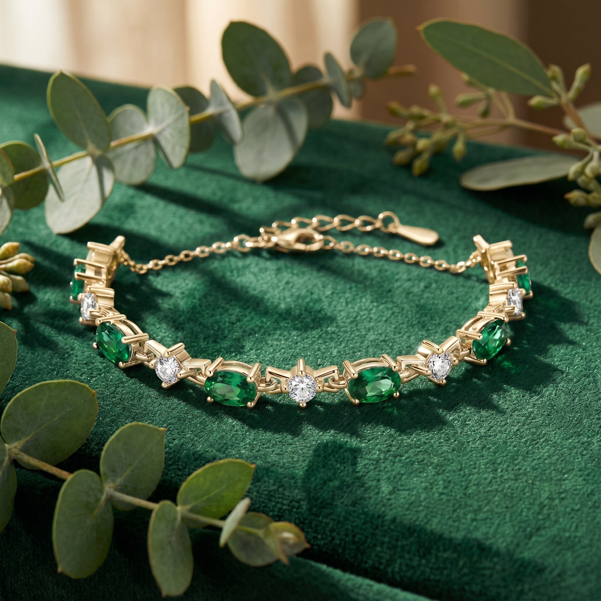 the-lyrielle-oval-bracelet-s925-sterling-silver in gold finish