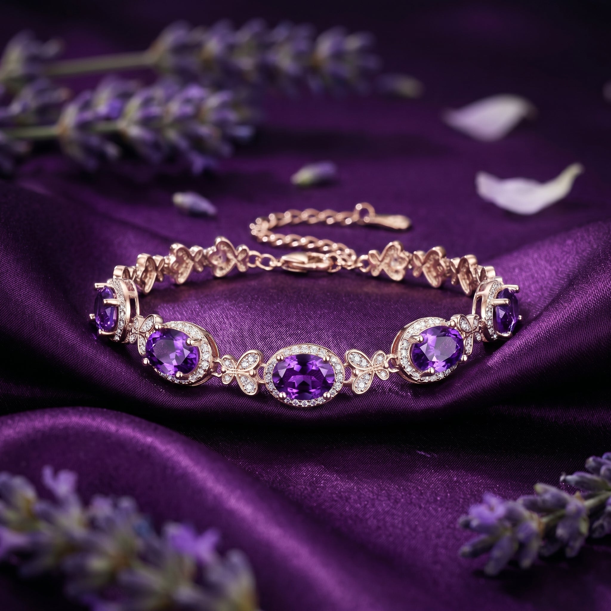 the-quintara-station-bracelet-s925-sterling-silver in rose gold finish