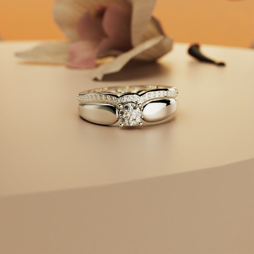 リーガルラディアンス:ティアラ2ピースリング - S925スターリングシルバー