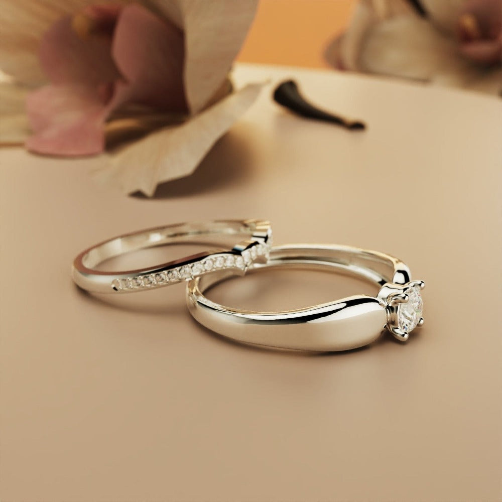 リーガルラディアンス:ティアラ2ピースリング - S925スターリングシルバー