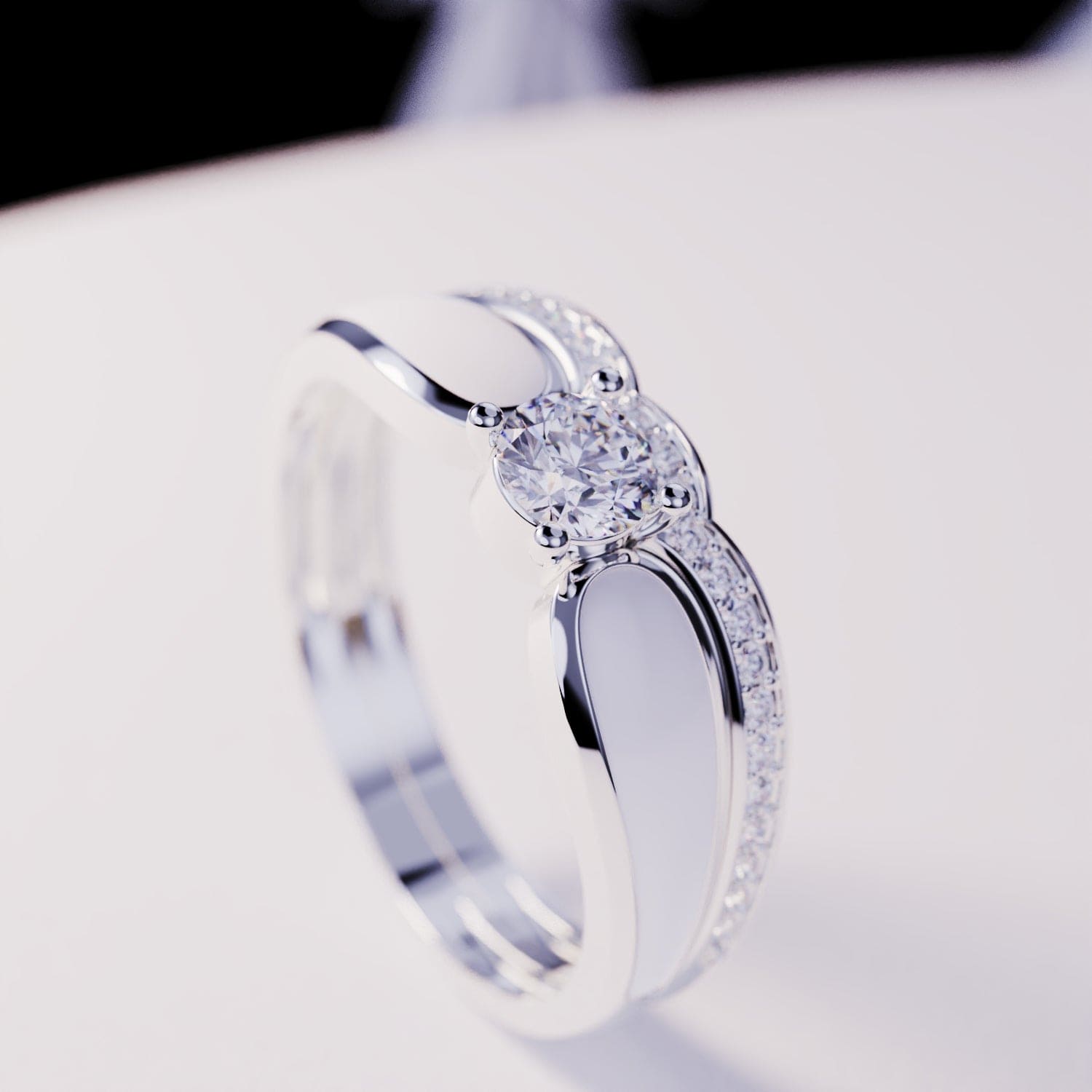 スノーラグーン:2ピースセットリング - S925スターリングシルバー