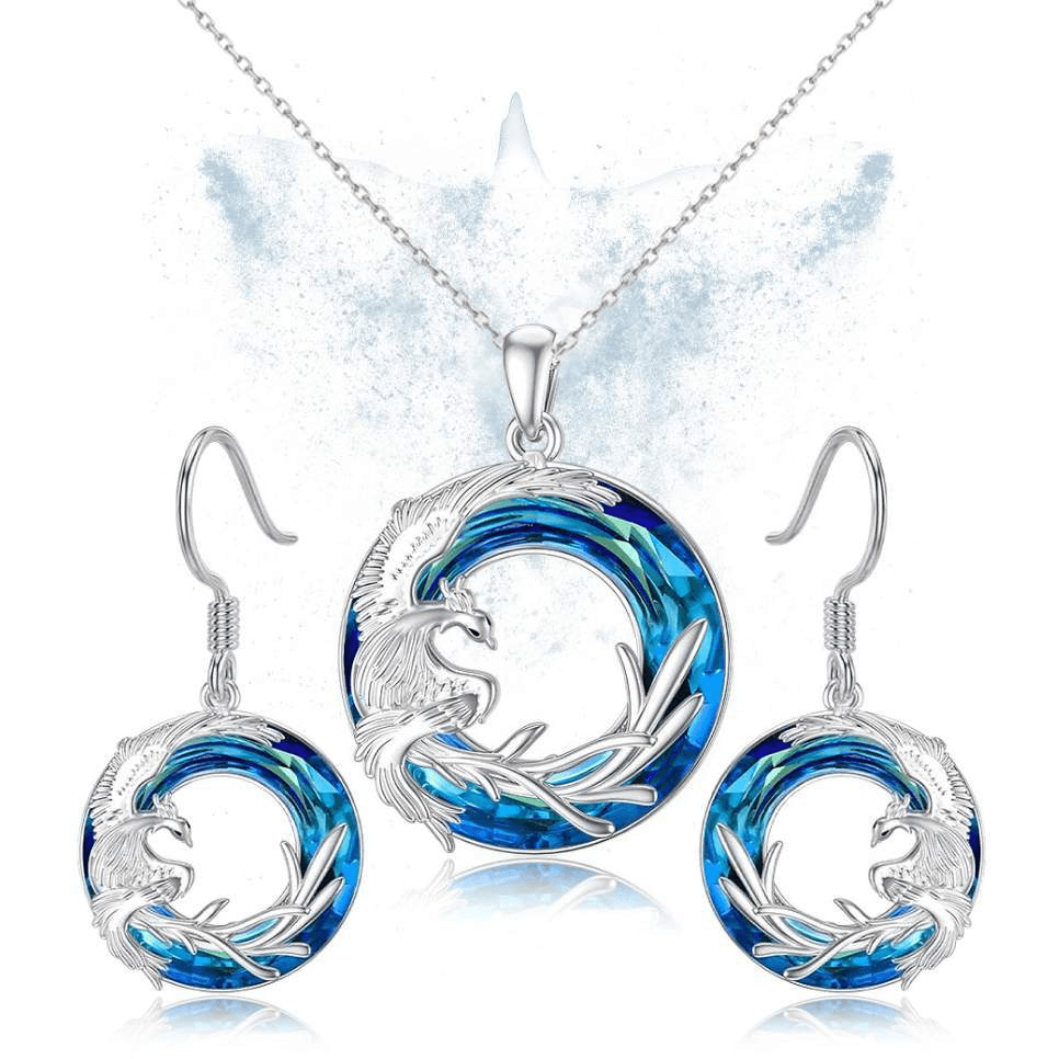 Phoenix Crystal Necklace | 925 Sterling Silver-Awareness Avenue-gift: All,gift: Inspirational,gift: Unspecified,necklace: All,necklace: Inspirational,necklace: Unspecified