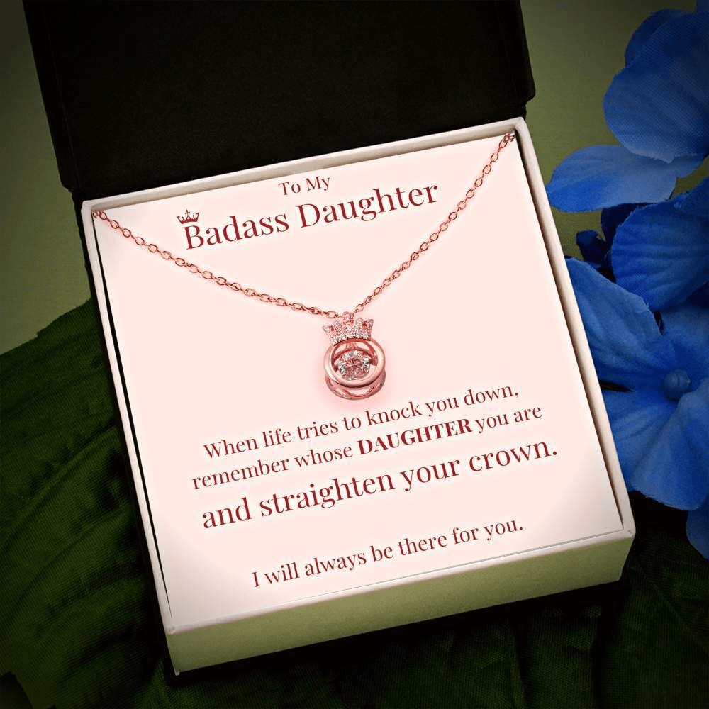 Daughter | Straighten Your Crown | 925 Silver Necklace-Awareness Avenue-Daughter,gift: All,gift: Daughter,Jewelry,Necklace,necklace: All,necklace: Daughter,Silver