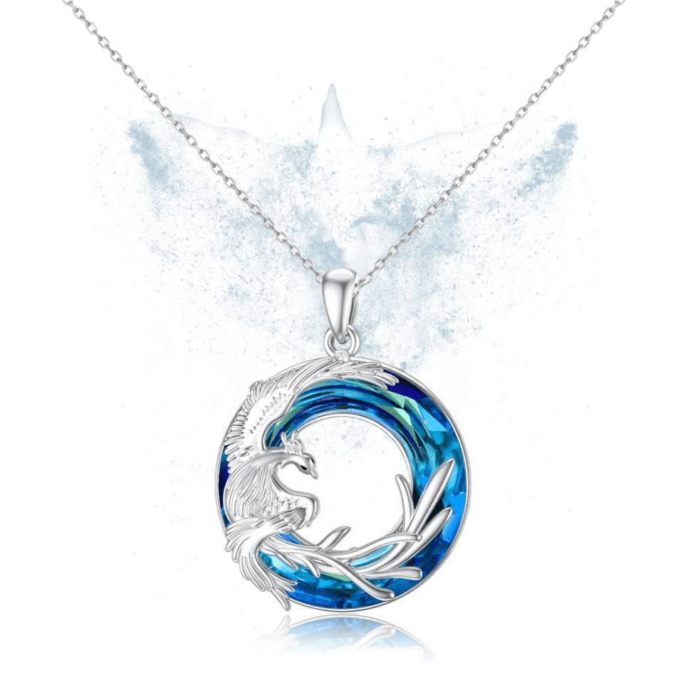 Phoenix Crystal Necklace | 925 Sterling Silver-Awareness Avenue-gift: All,gift: Inspirational,gift: Unspecified,necklace: All,necklace: Inspirational,necklace: Unspecified