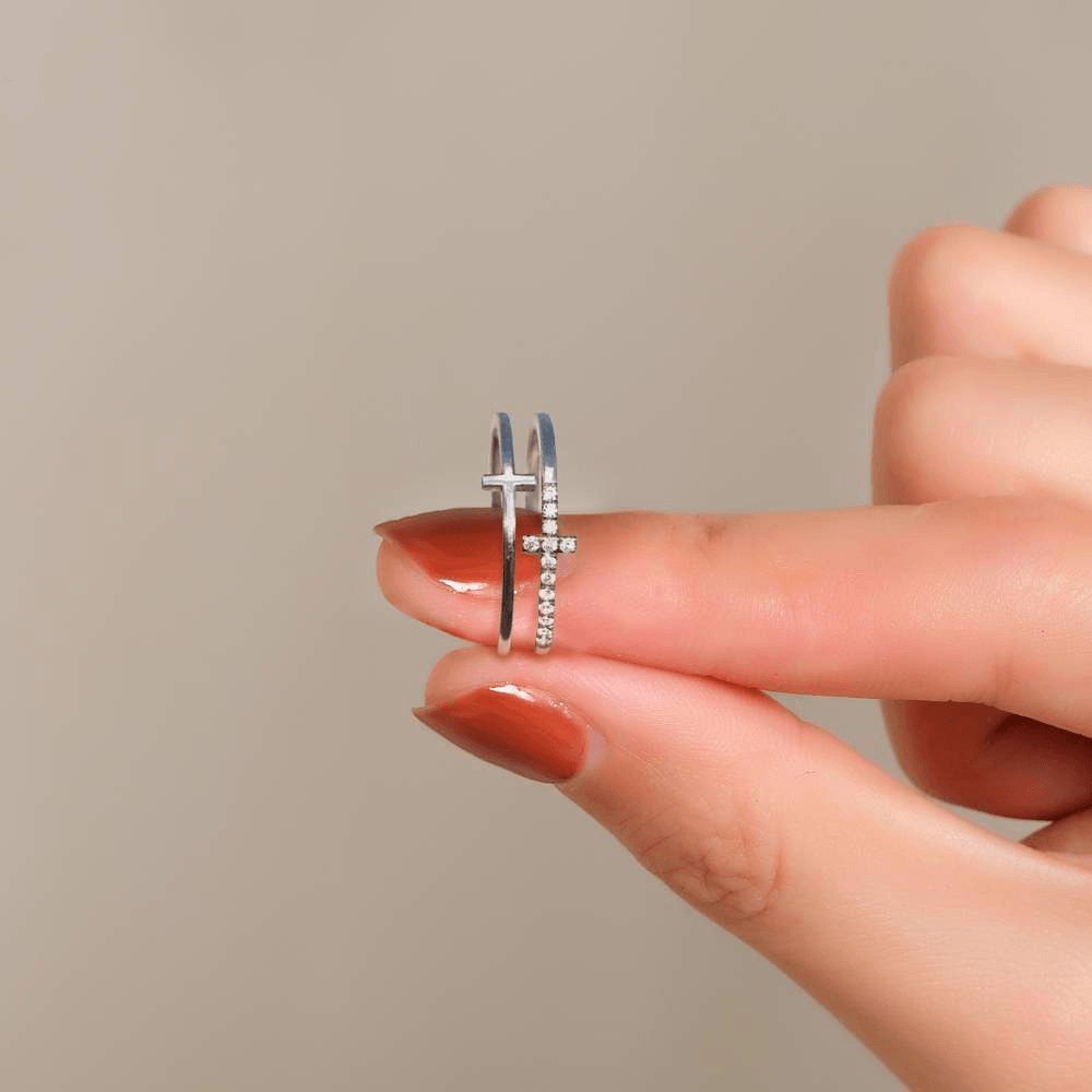 To My Daughter | Pray | Twin Band Cross Ring-Awareness Avenue-Cross,gift: All,gift: Daughter,jewellery,Jewelry,Pray,Ring,ring: All,ring: Daughter
