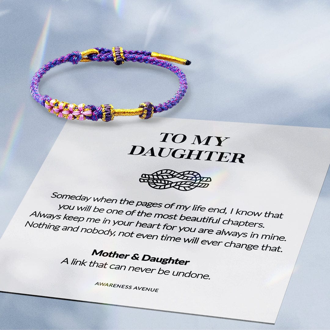 娘 | 決してほどけない絆 | 桃の花結びブレスレット