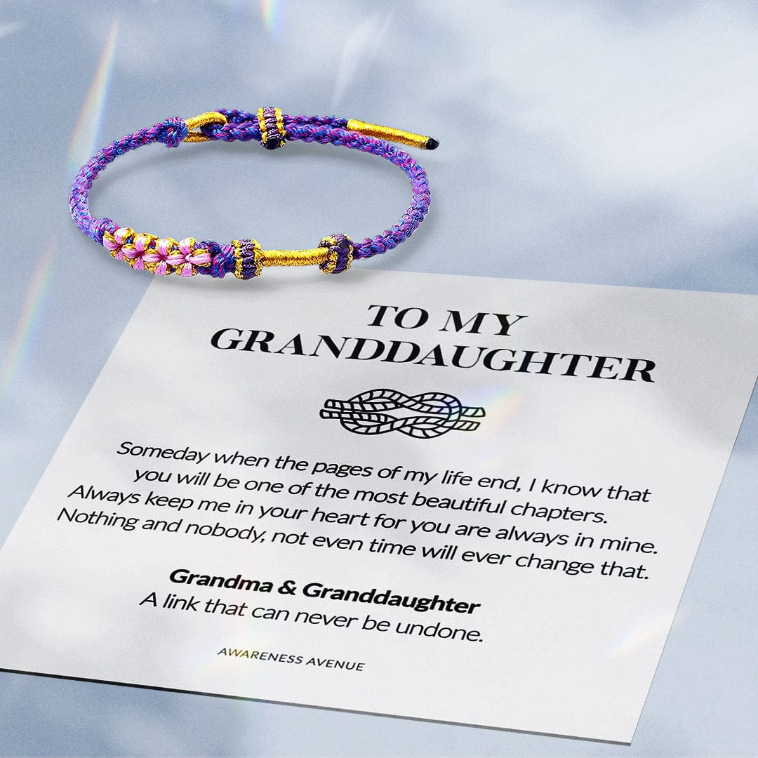 お孫さん | 決してほどけない絆 | 桃の花結びブレスレット