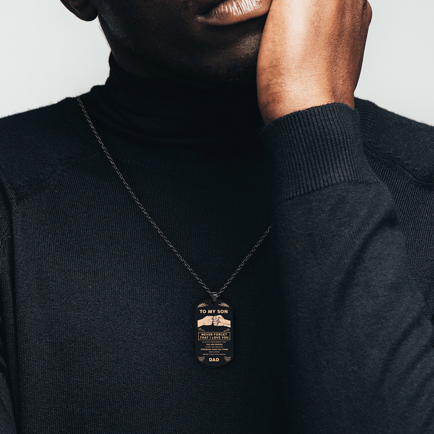 息子へ | あなたは私の力 | ドッグタグネックレス