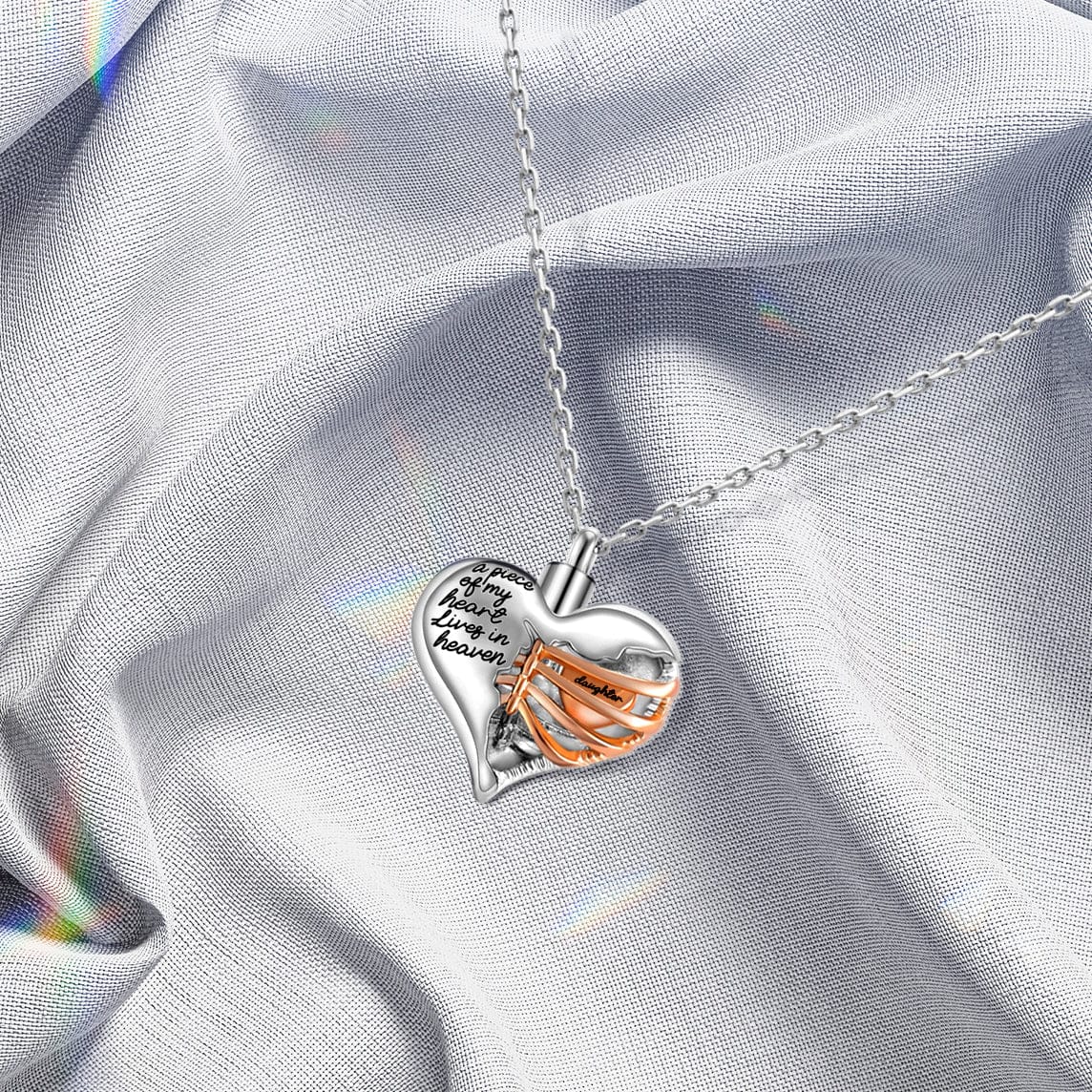 私の心の一部は天国に | 遺骨入れ ハート ネックレス