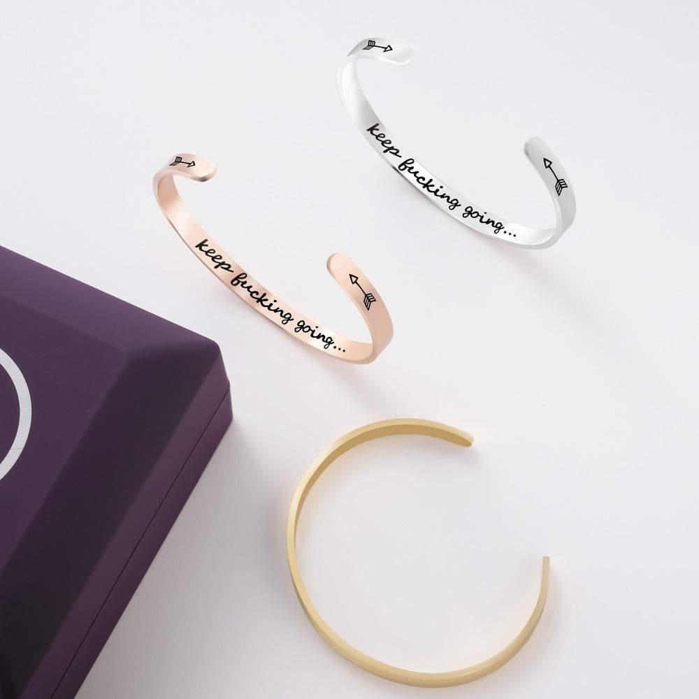 Keep fucking going-I Am Enough™-bracelet,bracelet: All,bracelet: Inspirational,gift: All,gift: Inspirational