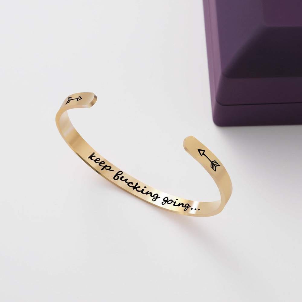 Keep fucking going-I Am Enough™-bracelet,bracelet: All,bracelet: Inspirational,gift: All,gift: Inspirational