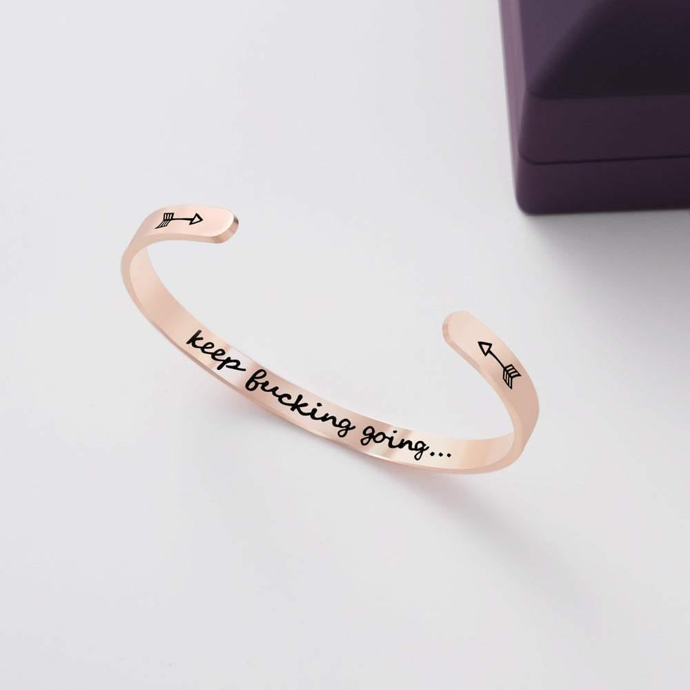 Keep fucking going-I Am Enough™-bracelet,bracelet: All,bracelet: Inspirational,gift: All,gift: Inspirational