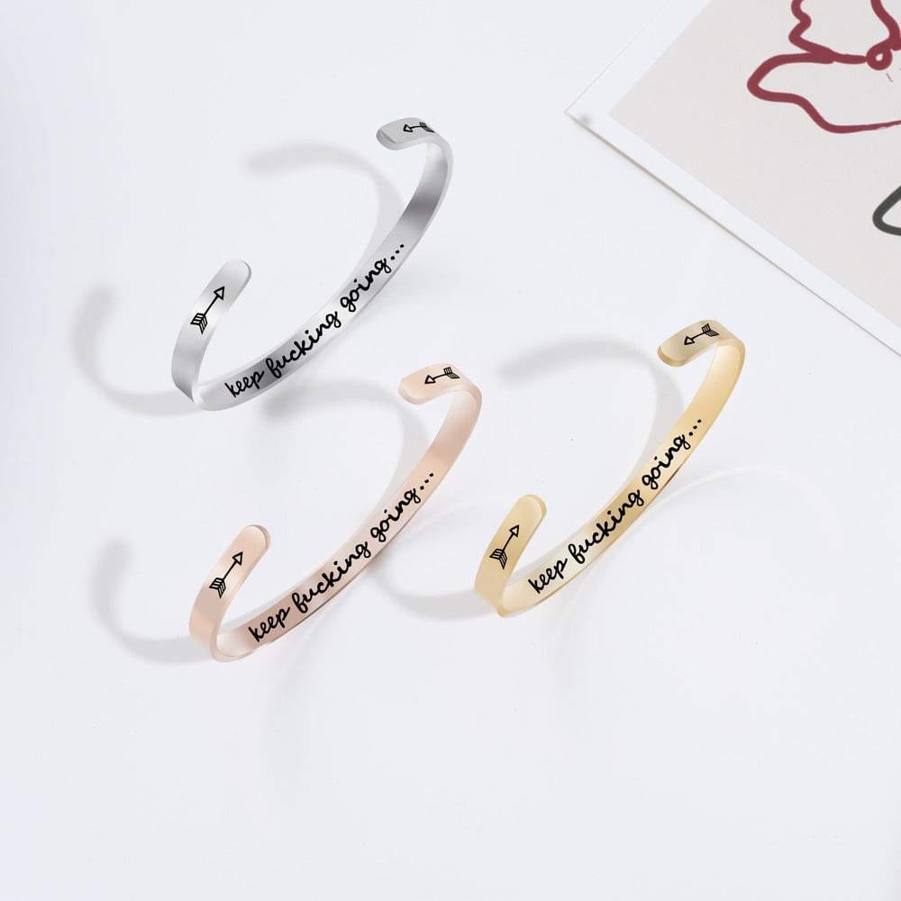 Keep fucking going-I Am Enough™-bracelet,bracelet: All,bracelet: Inspirational,gift: All,gift: Inspirational