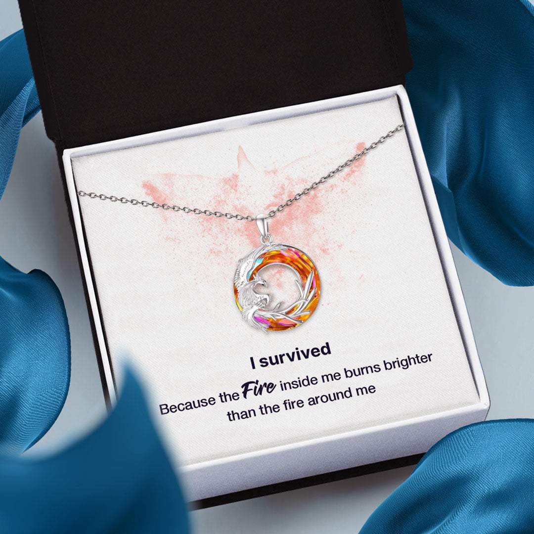 Phoenix Crystal Necklace | 925 Sterling Silver-Awareness Avenue-gift: All,gift: Inspirational,gift: Unspecified,necklace: All,necklace: Inspirational,necklace: Unspecified