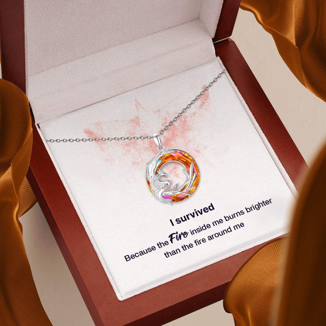 Phoenix Crystal Necklace | 925 Sterling Silver-Awareness Avenue-gift: All,gift: Inspirational,gift: Unspecified,necklace: All,necklace: Inspirational,necklace: Unspecified