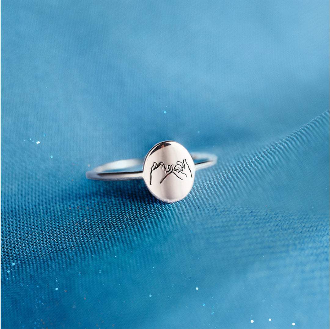 Daughter | Side by Side | Pinky Promise Ring-Awareness Avenue-gift: All,gift: Daughter,ring: All,ring: Daughter