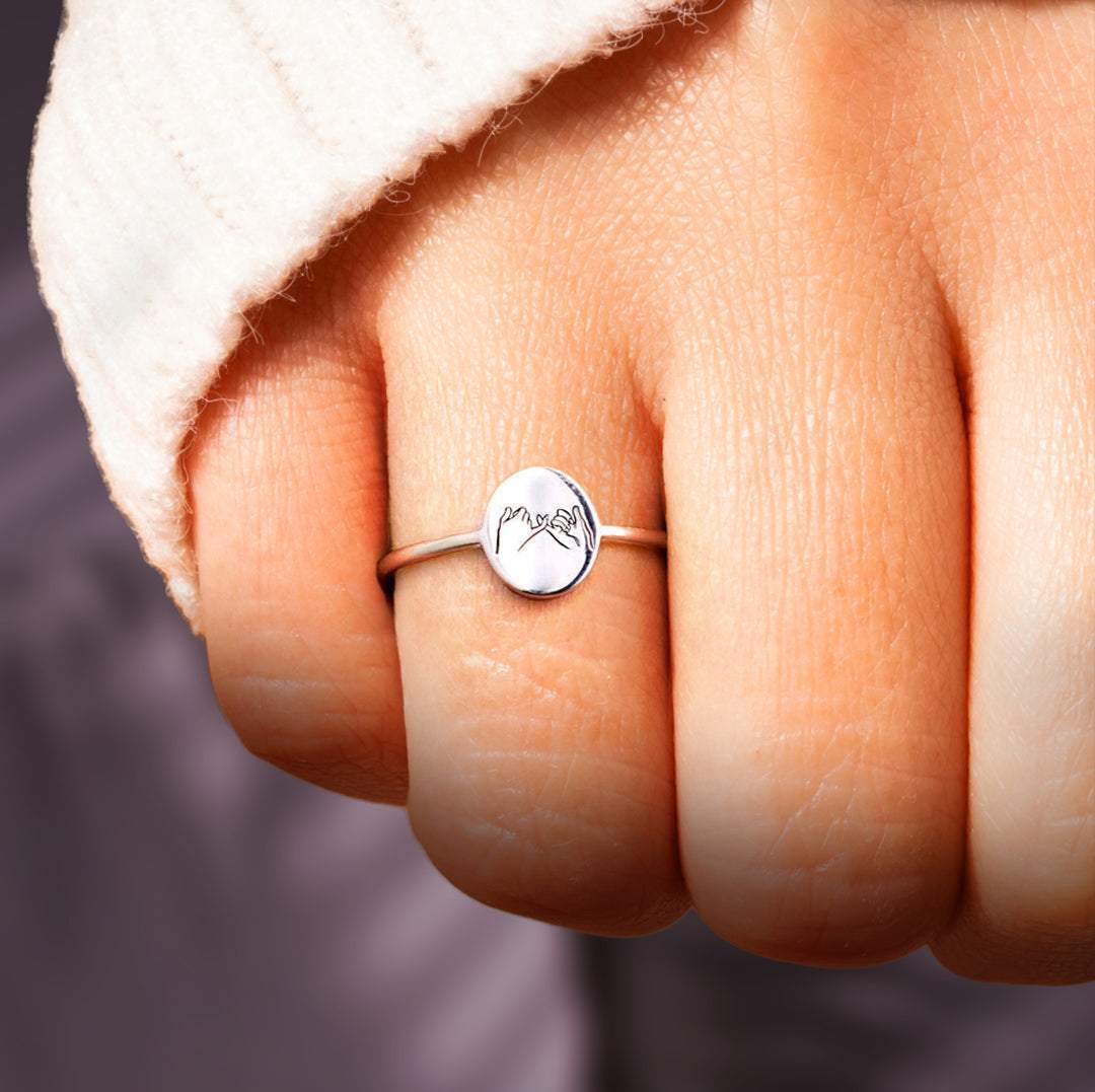 Daughter | Side by Side | Pinky Promise Ring-Awareness Avenue-gift: All,gift: Daughter,ring: All,ring: Daughter