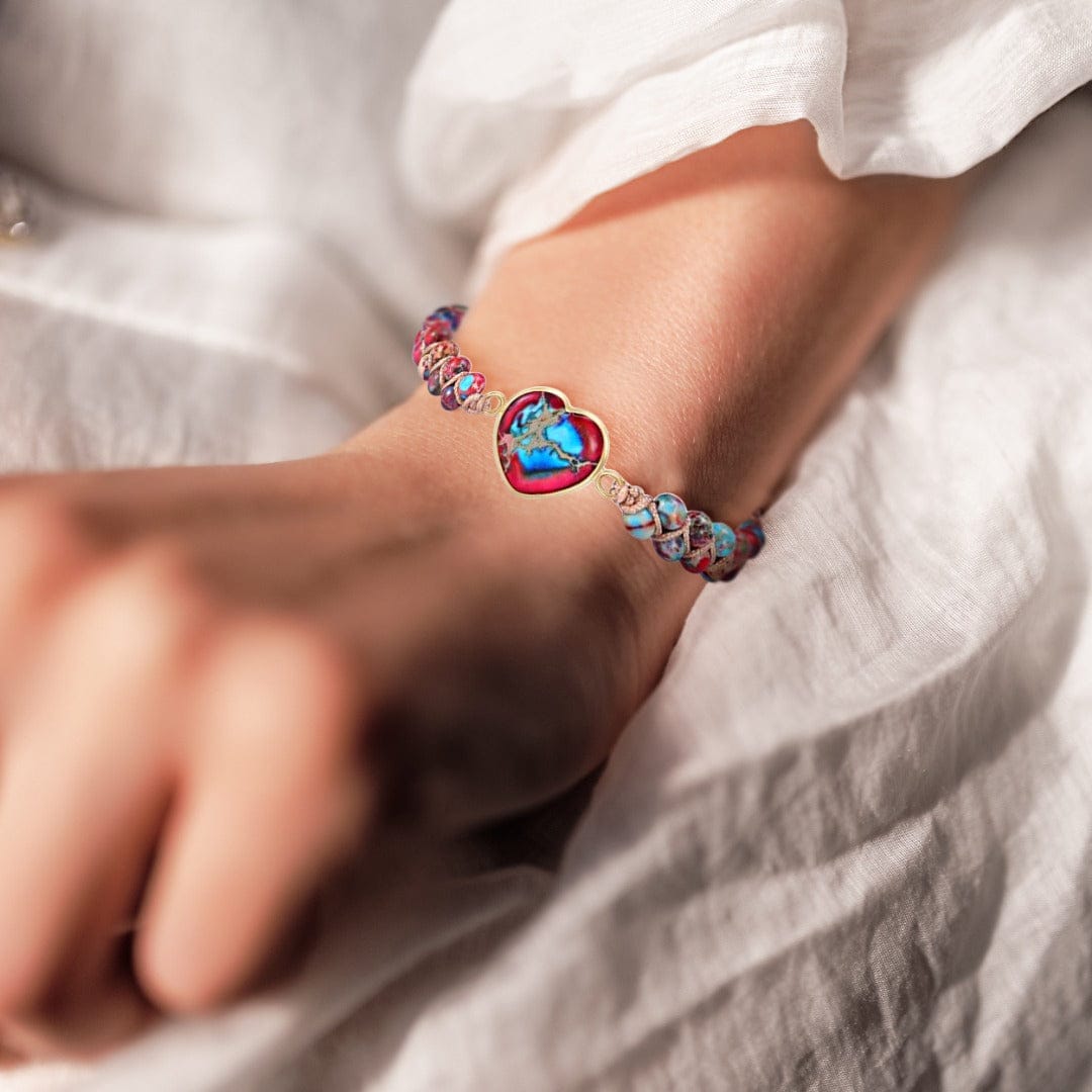 お孫さんへ | 永遠に愛してる | ジャスパーハートブレスレット