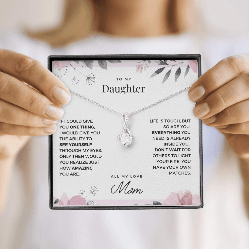 Daughter | See Yourself Through My Eyes | Alluring 925 Silver Necklace-Awareness Avenue-Daughter,gift: All,gift: Daughter,Jewelry,Necklace,necklace: All,necklace: Daughter,Silver