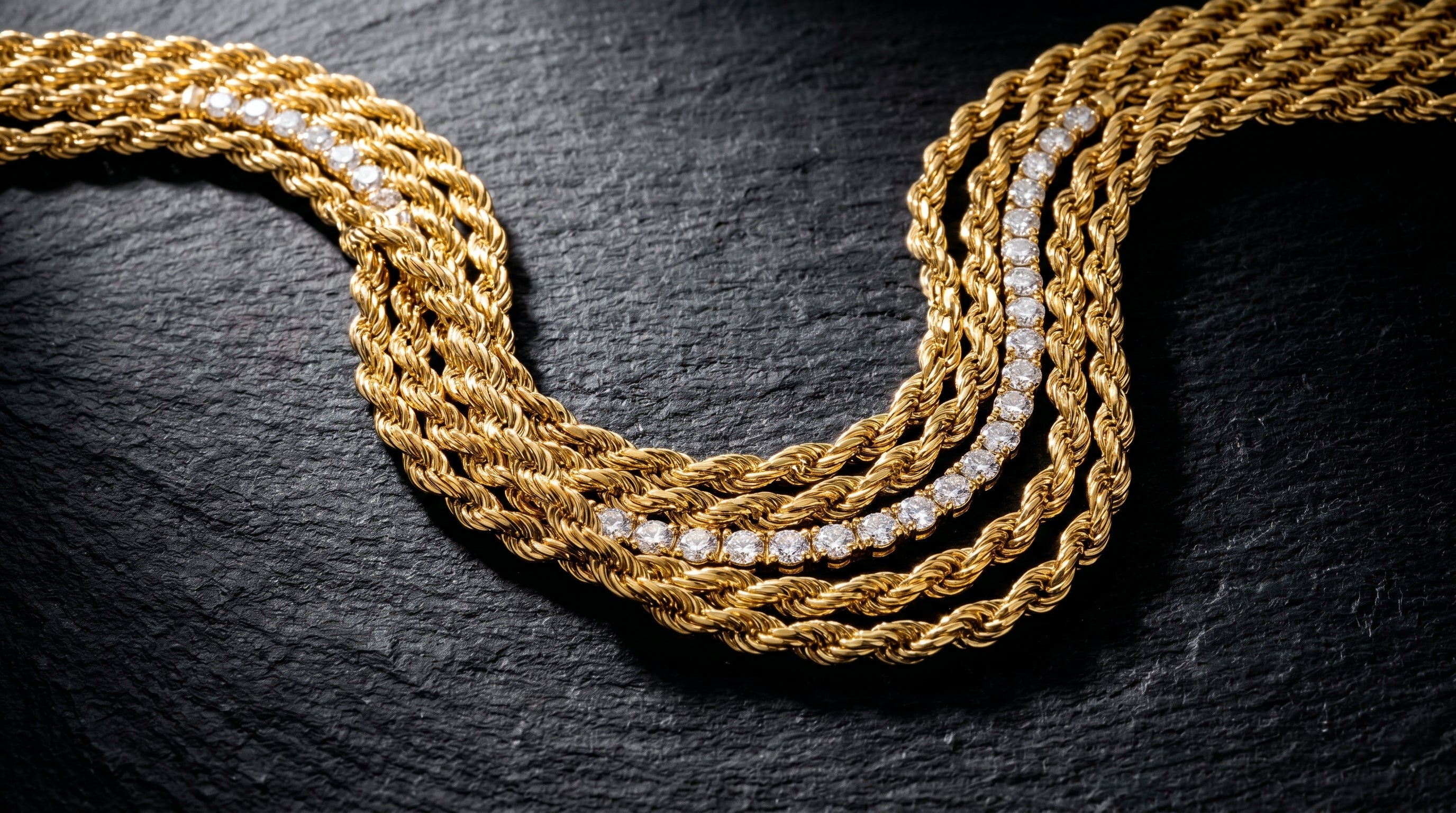14k solid gold rope chain 22 inch 4mm - hero image