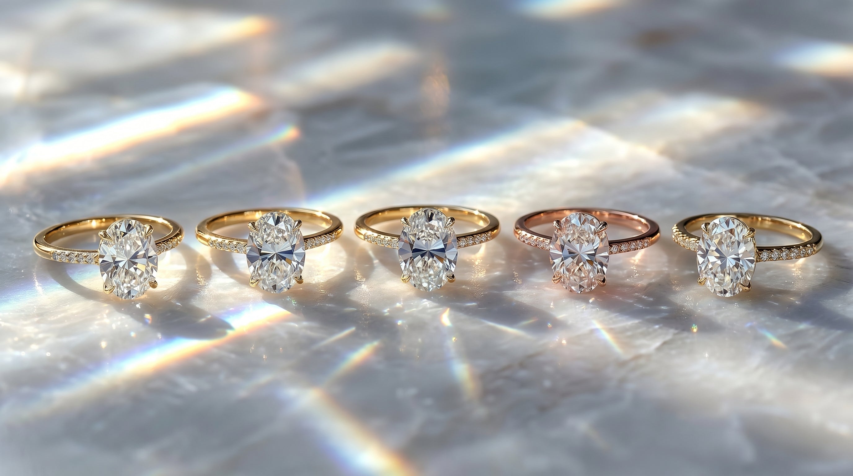 18k yellow gold moissanite ring - hero image