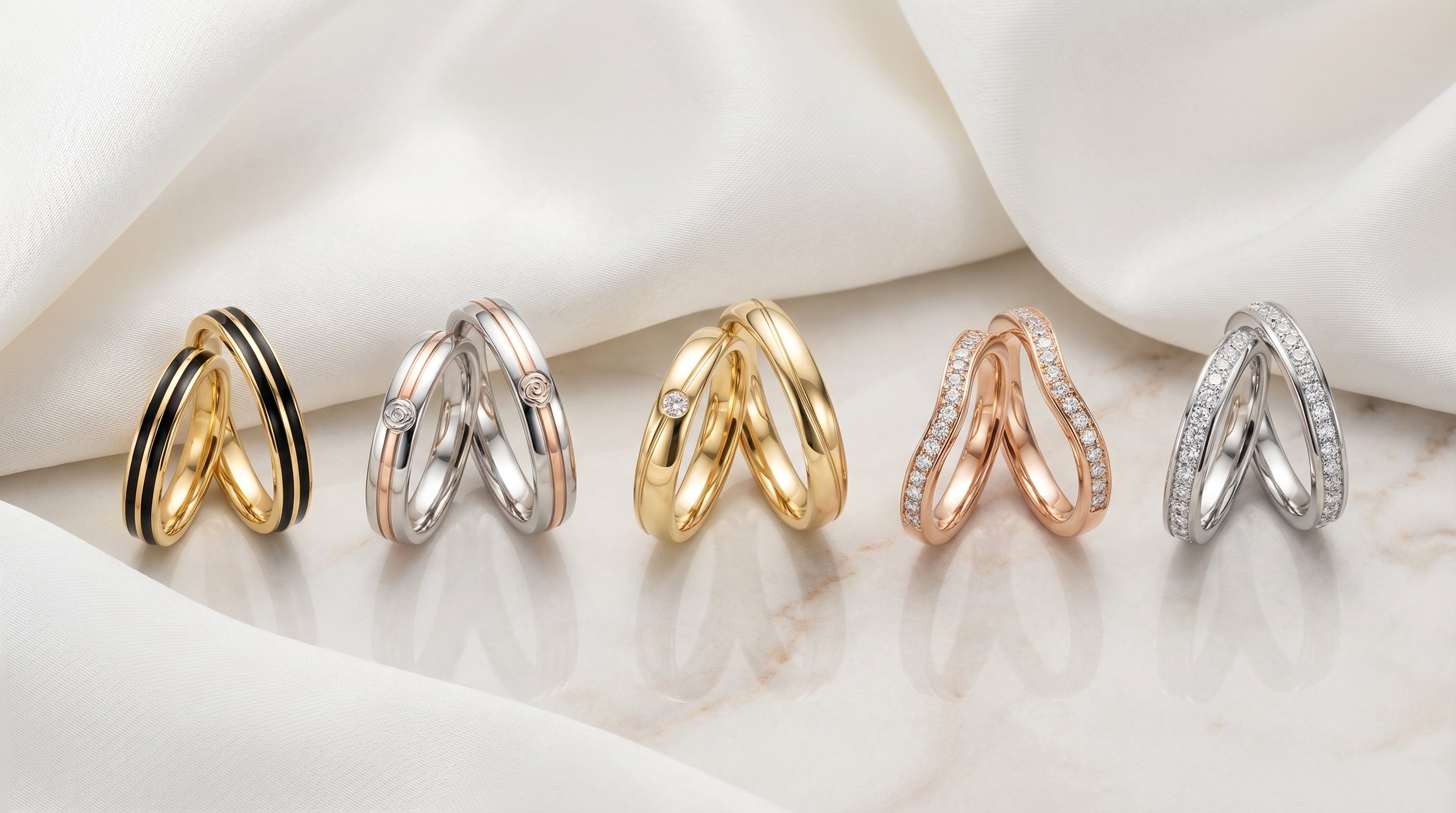 affordable wedding bands his and hers - hero image